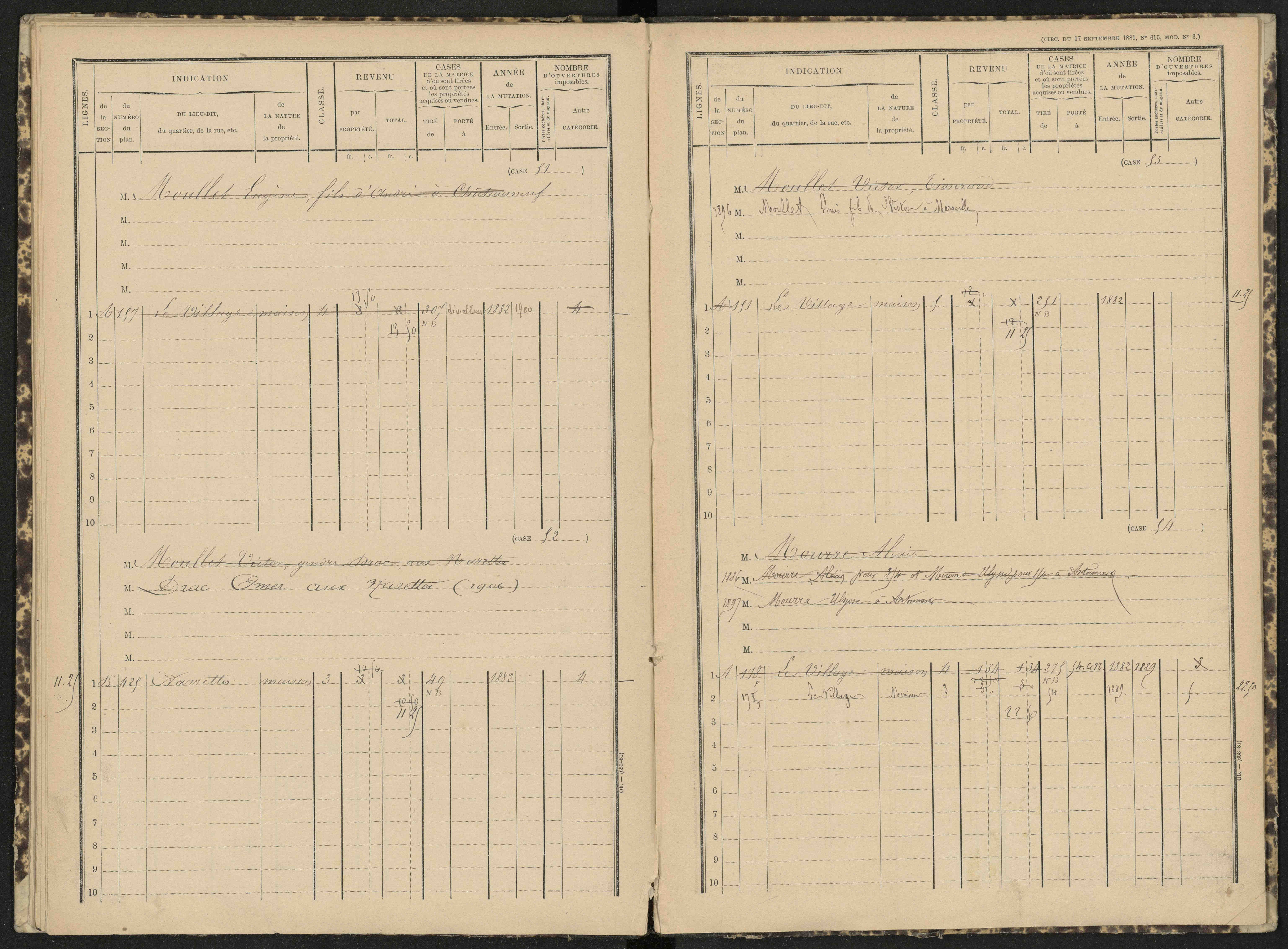 Antonaves - 3 P 139/1 - 3 P 139/1 - Matrice des propriétés bâties.