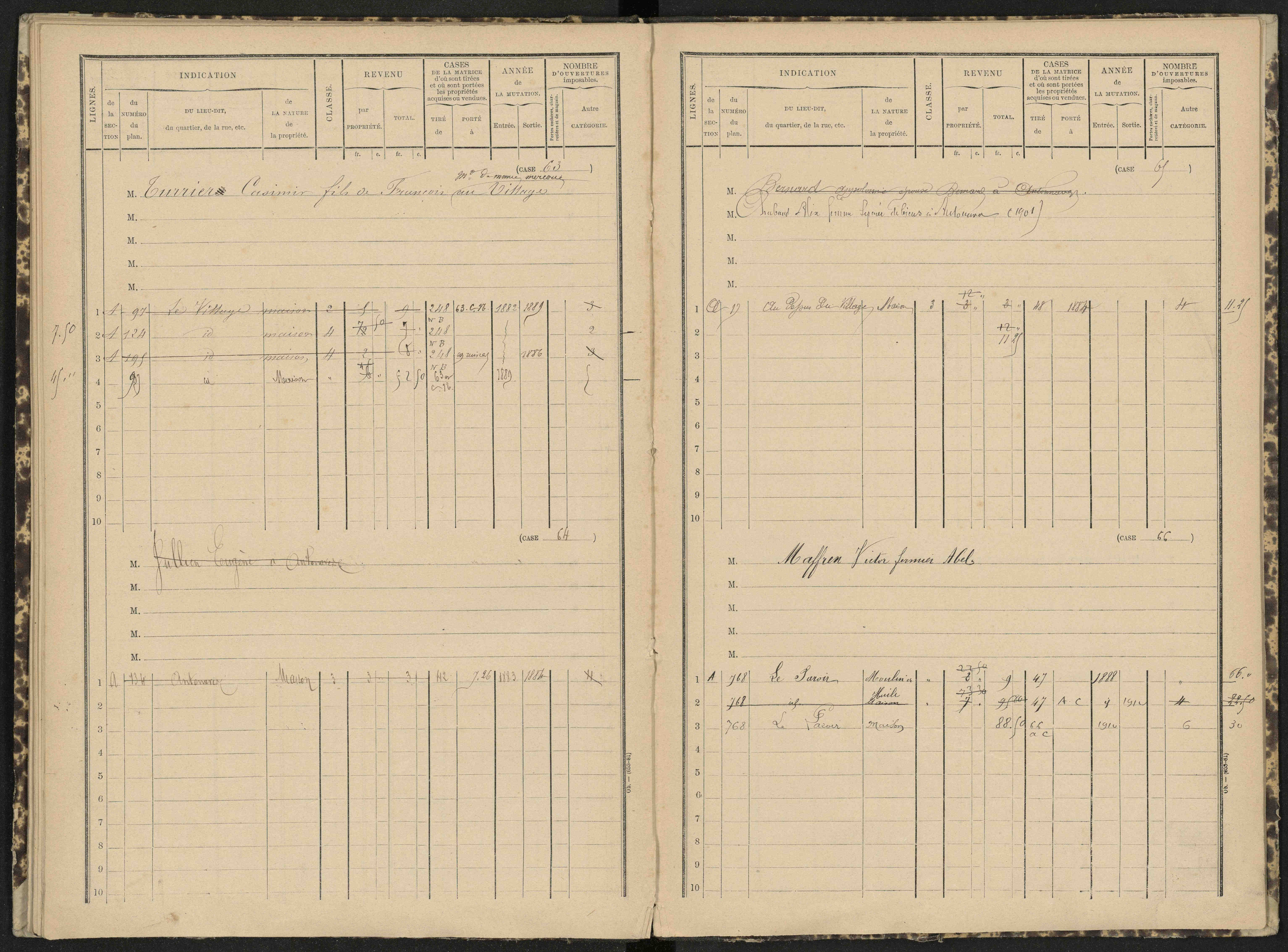Antonaves - 3 P 139/1 - 3 P 139/1 - Matrice des propriétés bâties.