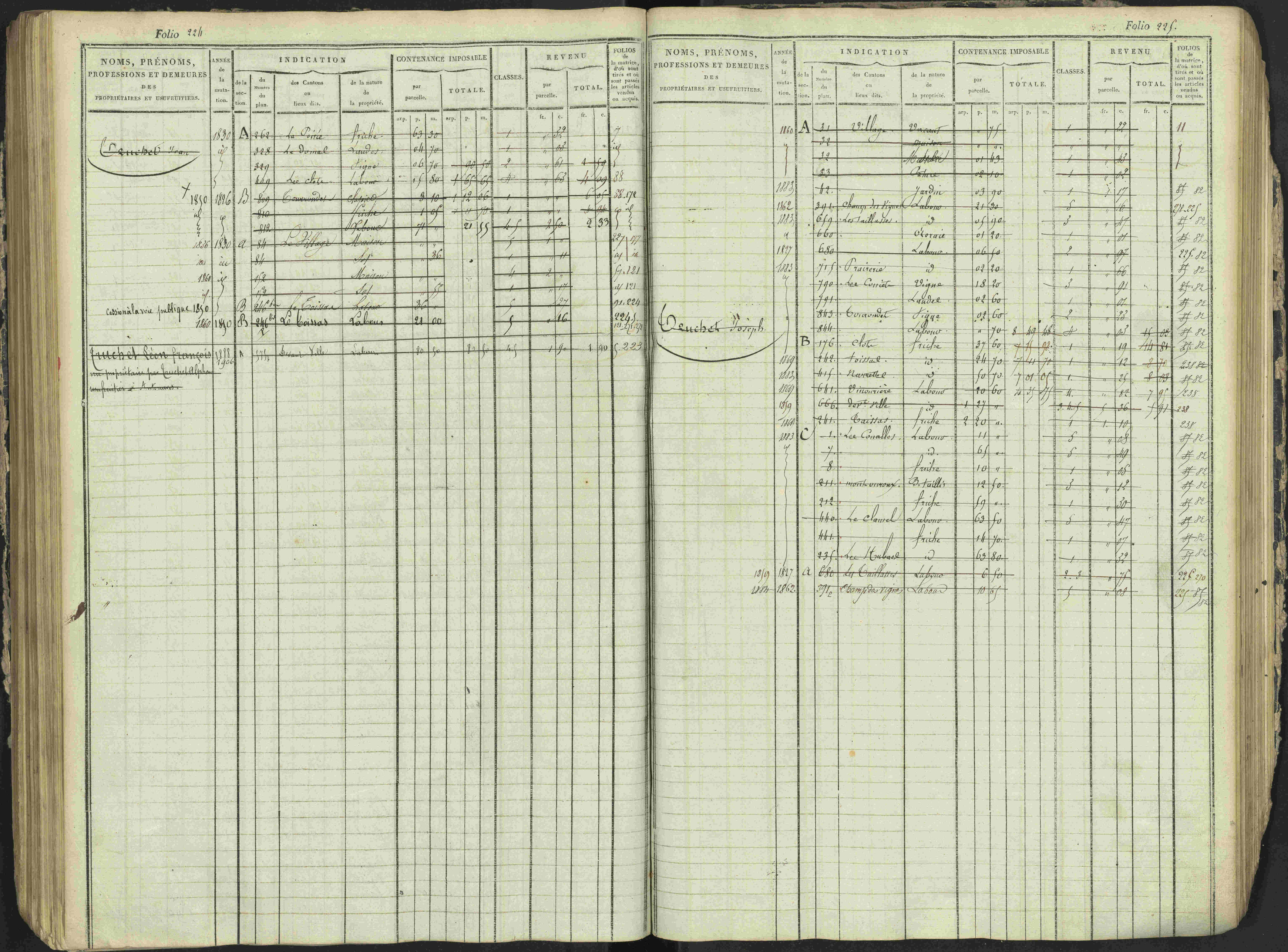 Antonaves - 3 P 137/1 - 3 P 137/1 - Matrice des propriétés foncières.