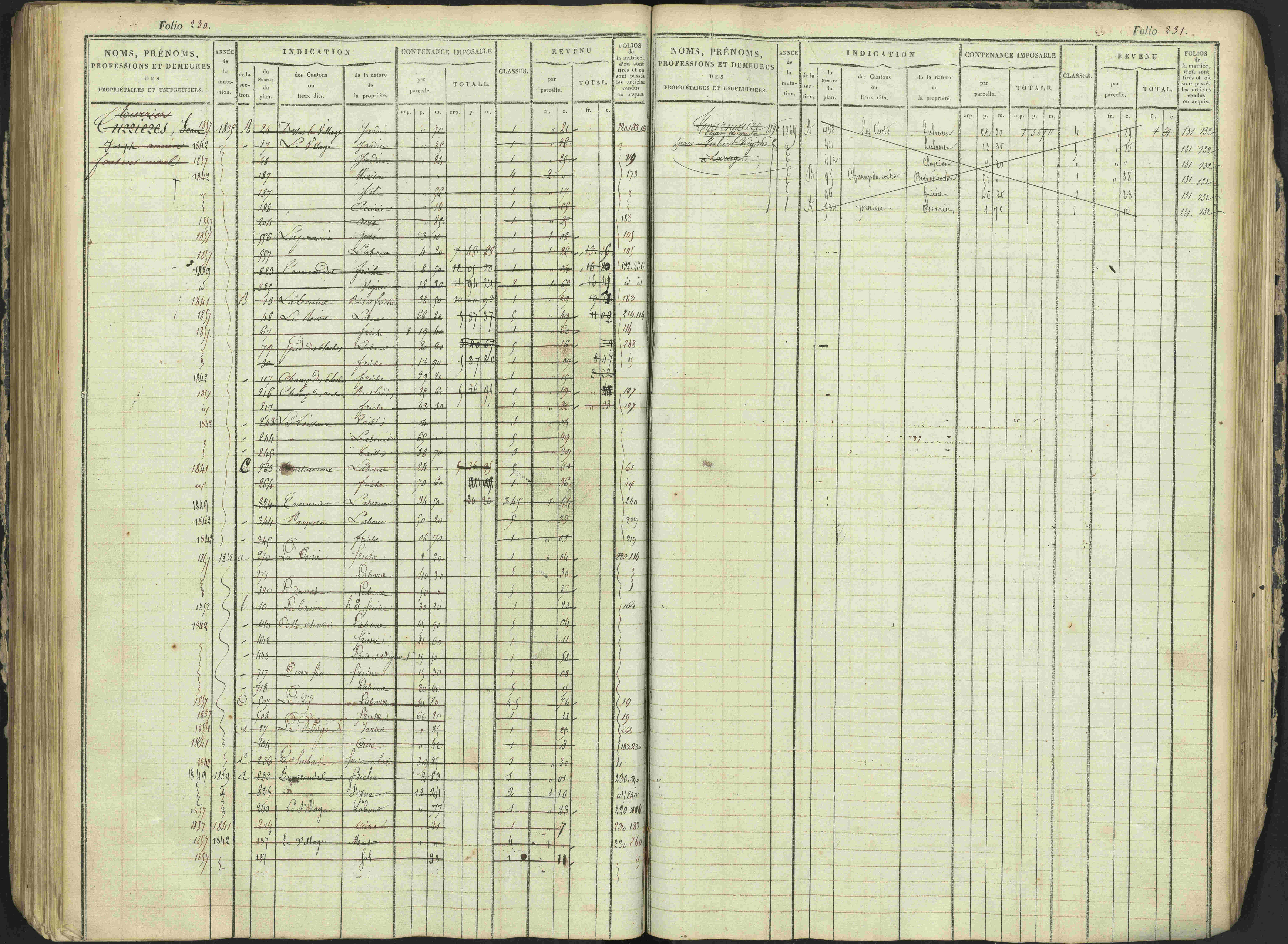 Antonaves - 3 P 137/1 - 3 P 137/1 - Matrice des propriétés foncières.