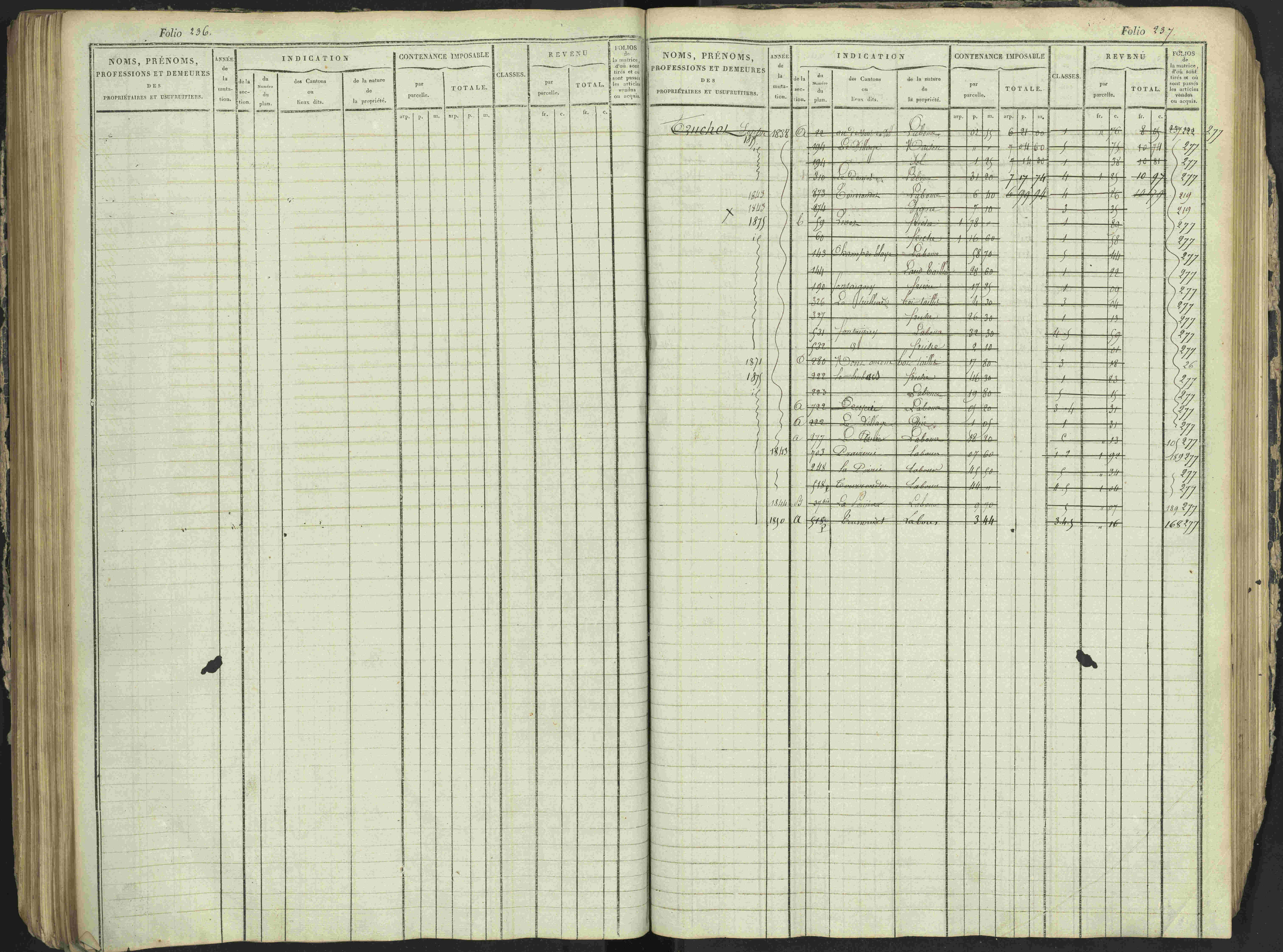 Antonaves - 3 P 137/1 - 3 P 137/1 - Matrice des propriétés foncières.