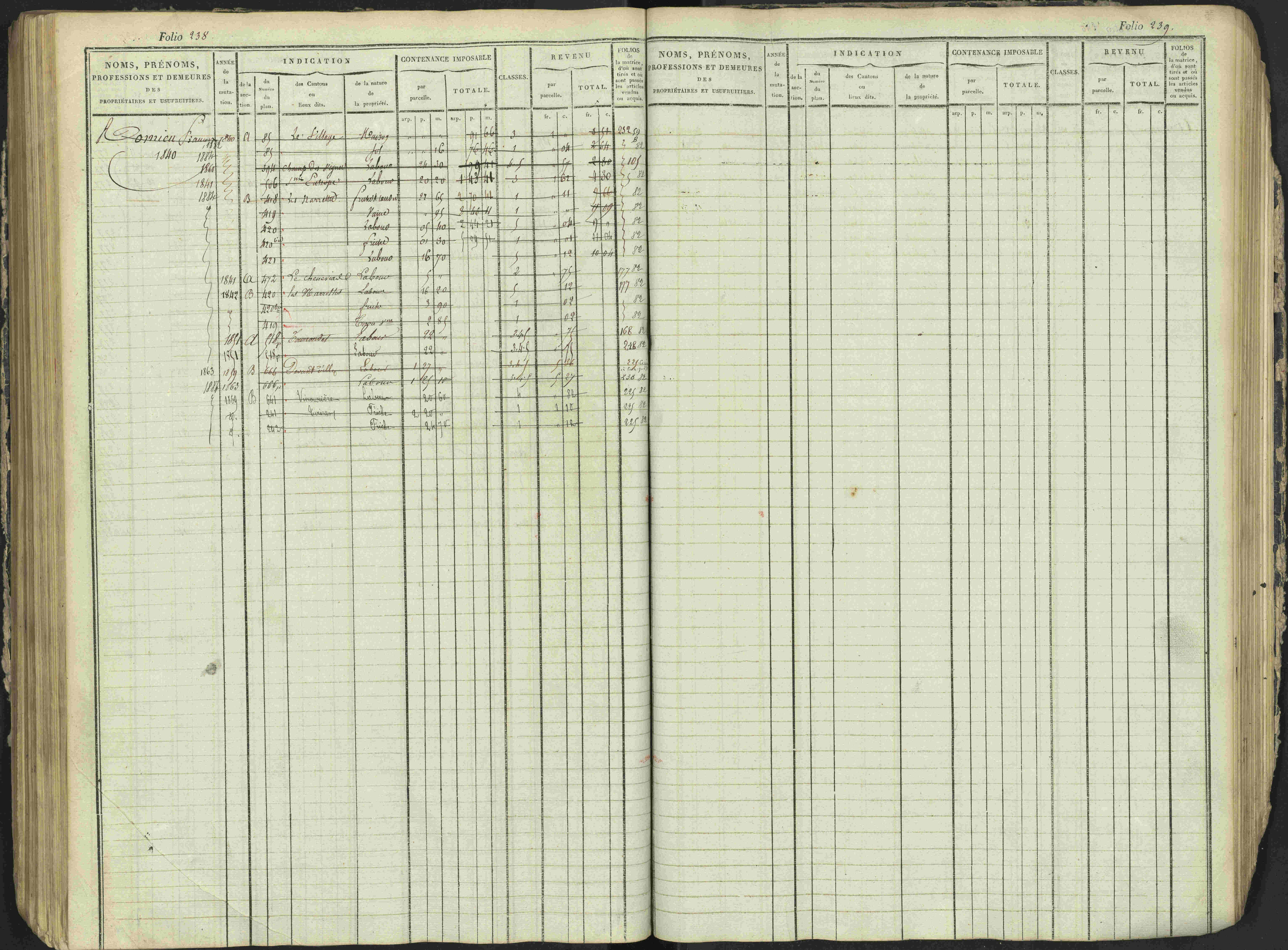 Antonaves - 3 P 137/1 - 3 P 137/1 - Matrice des propriétés foncières.