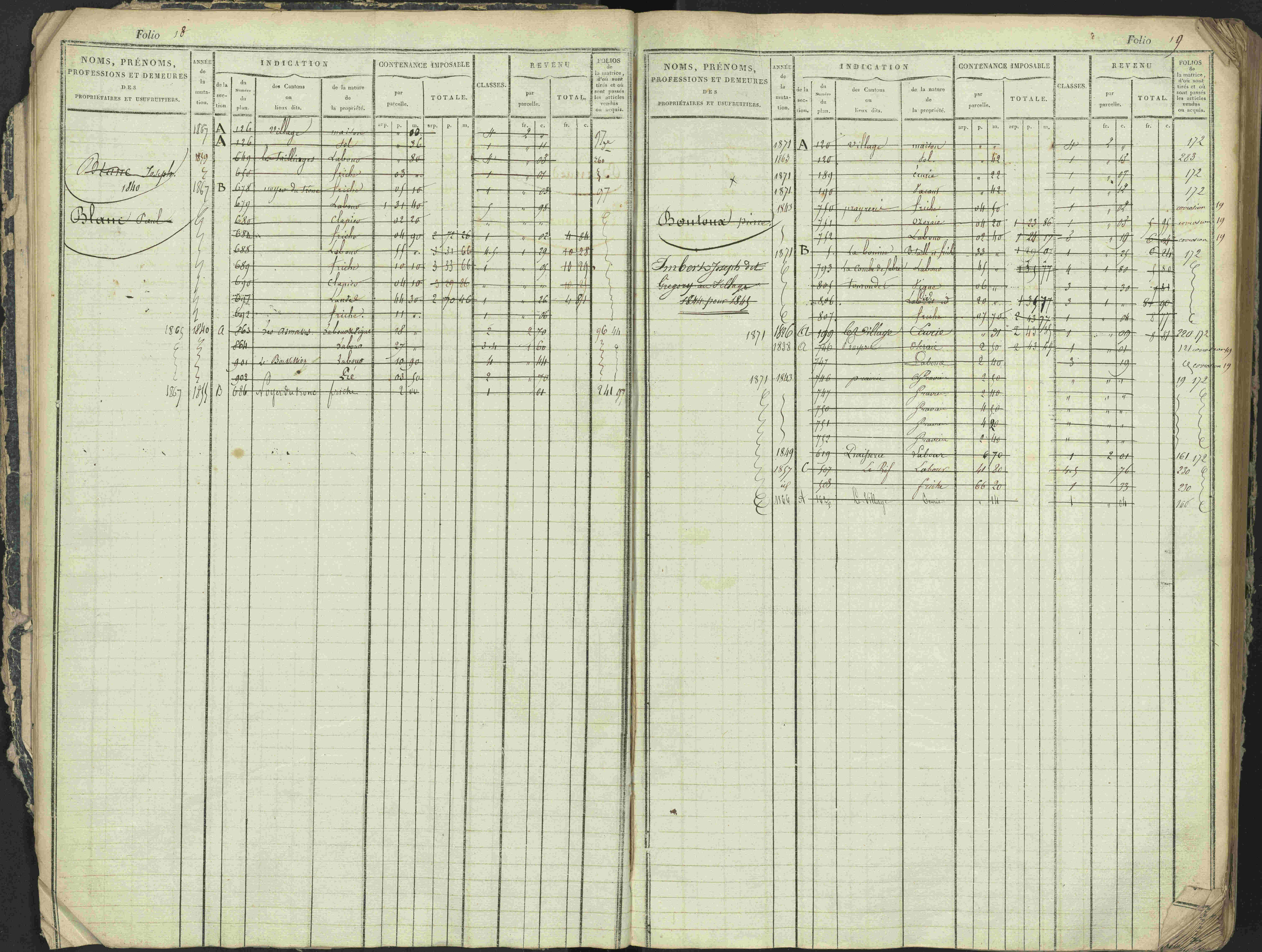 Antonaves - 3 P 137/1 - 3 P 137/1 - Matrice des propriétés foncières.