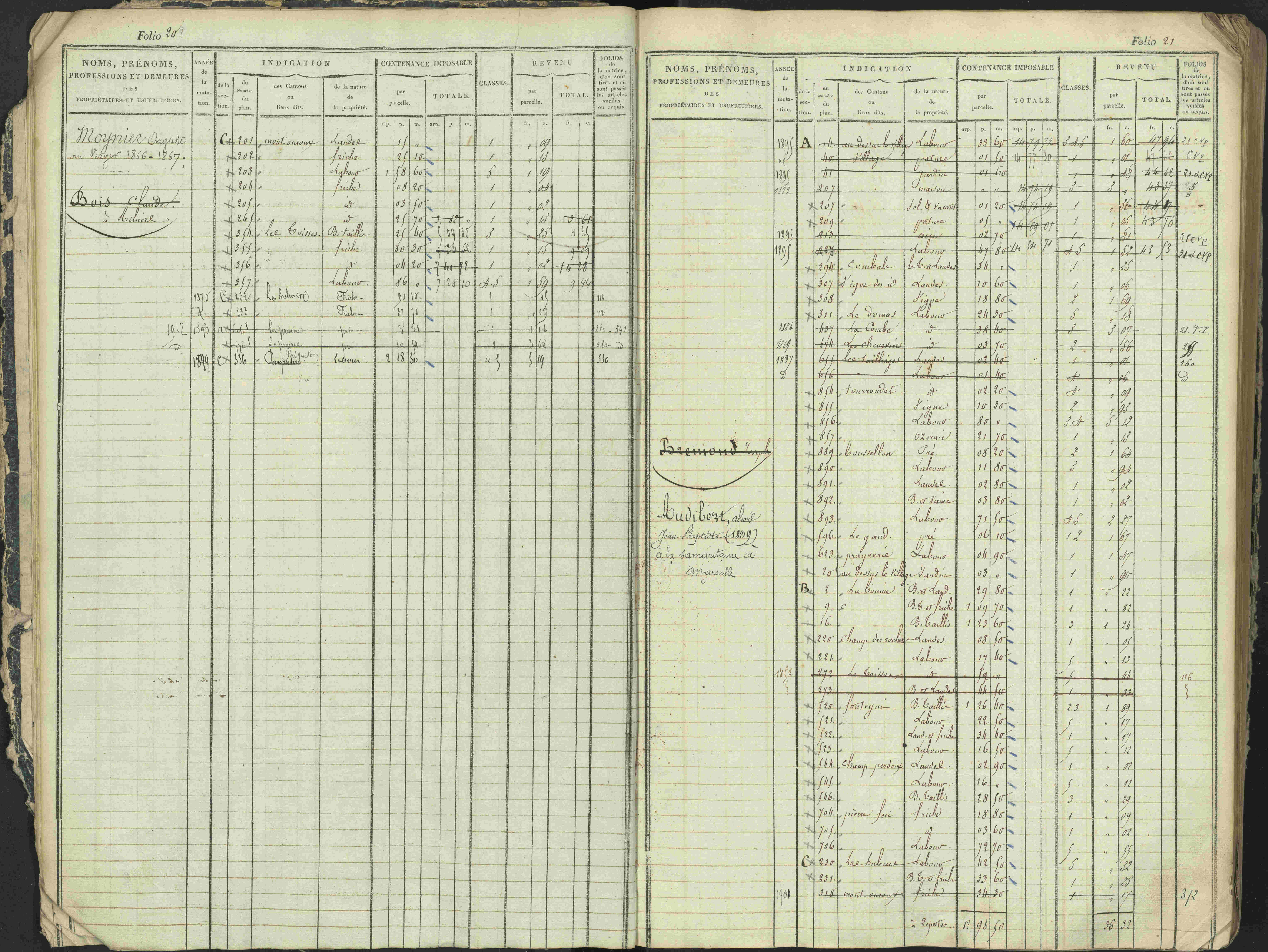 Antonaves - 3 P 137/1 - 3 P 137/1 - Matrice des propriétés foncières.