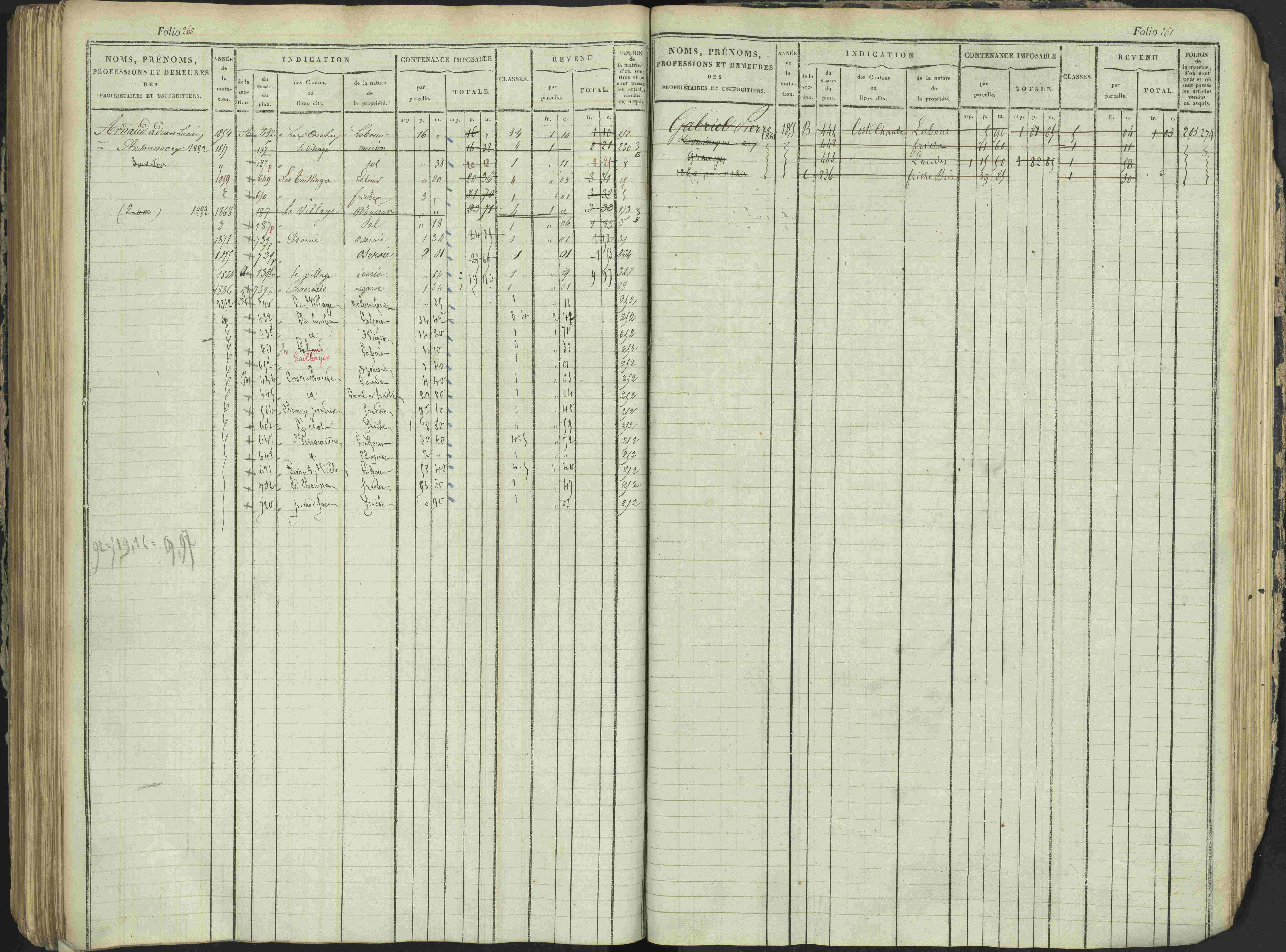 Antonaves - 3 P 137/1 - 3 P 137/1 - Matrice des propriétés foncières.