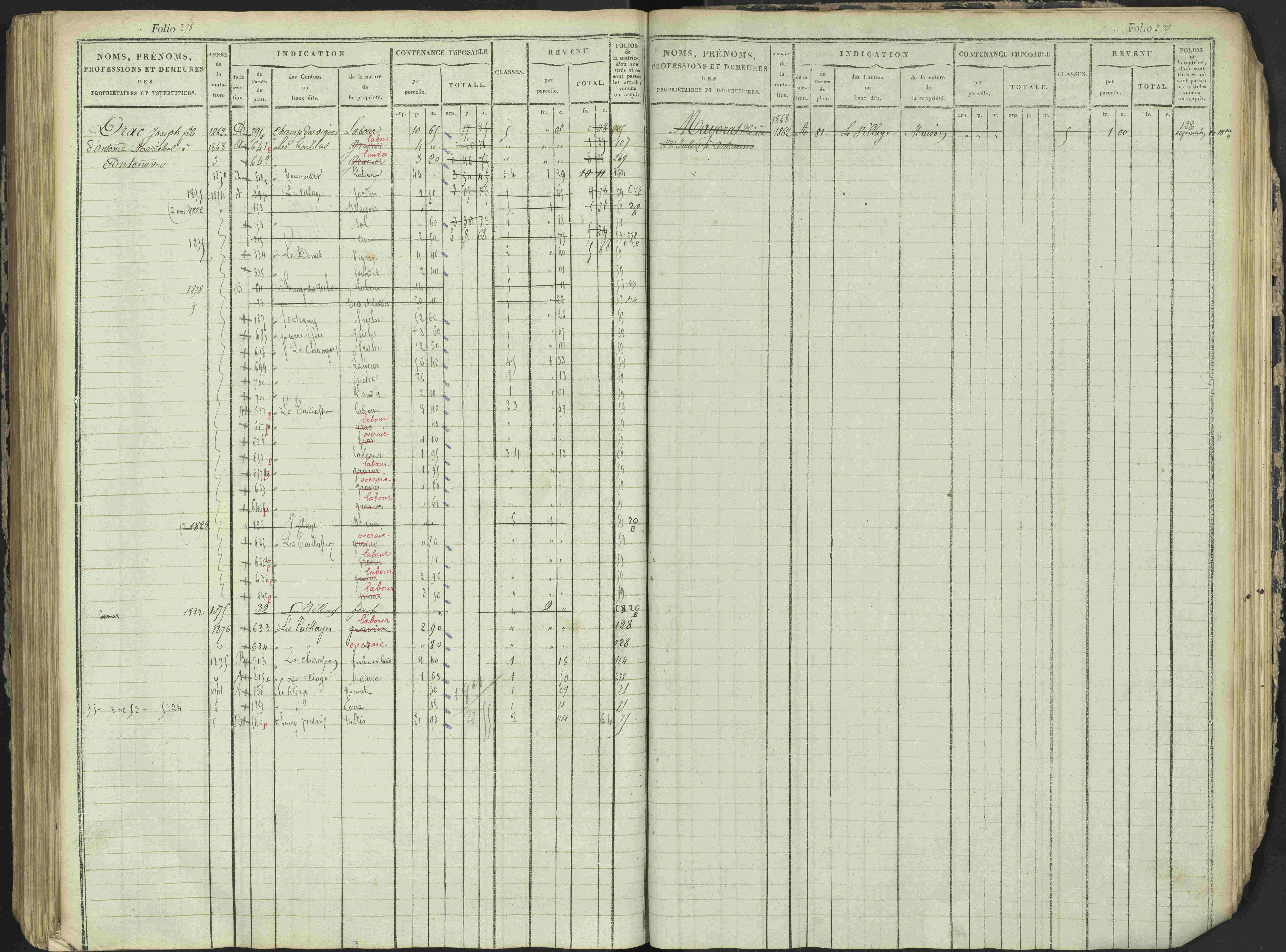 Antonaves - 3 P 137/1 - 3 P 137/1 - Matrice des propriétés foncières.