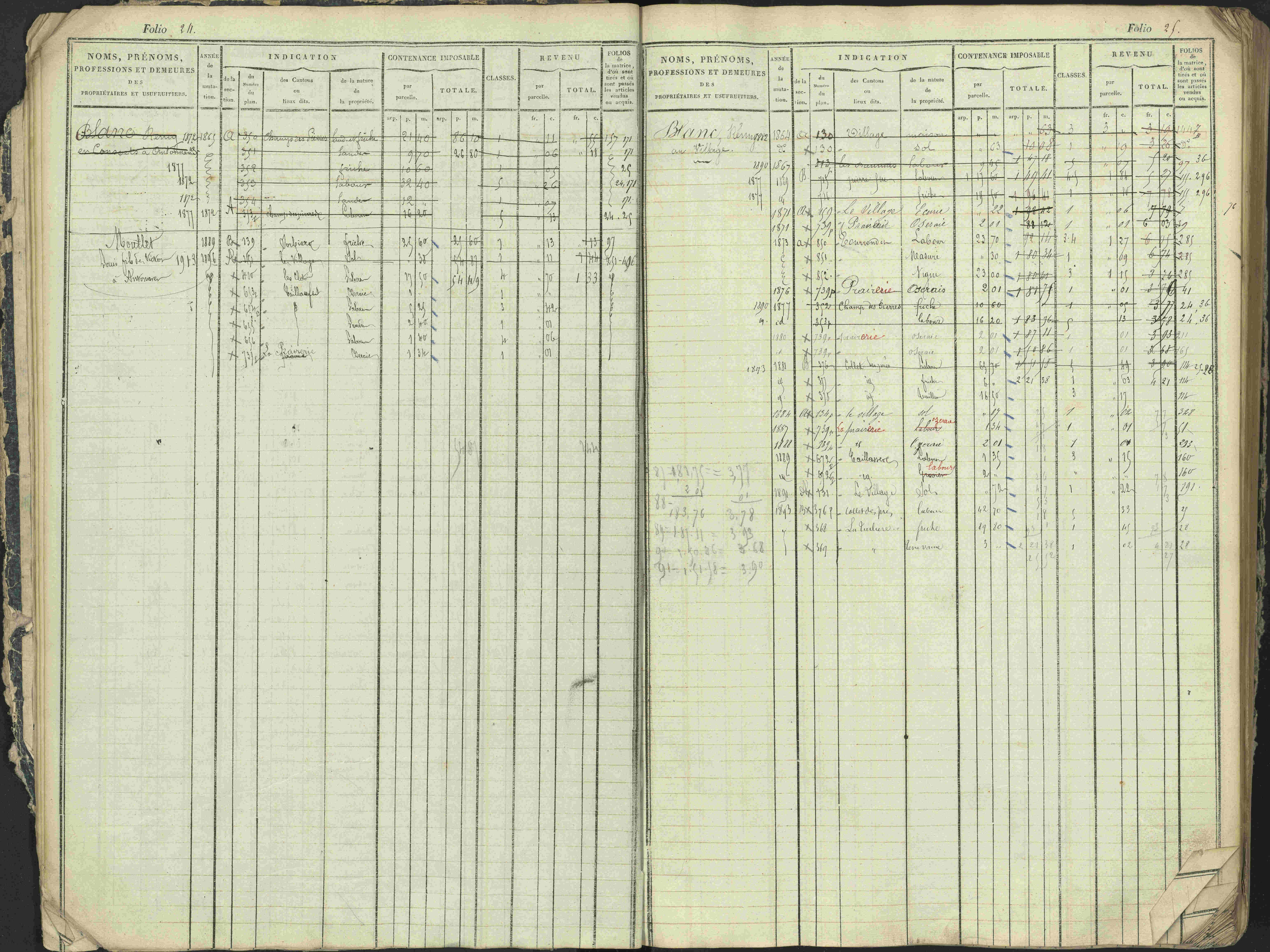 Antonaves - 3 P 137/1 - 3 P 137/1 - Matrice des propriétés foncières.