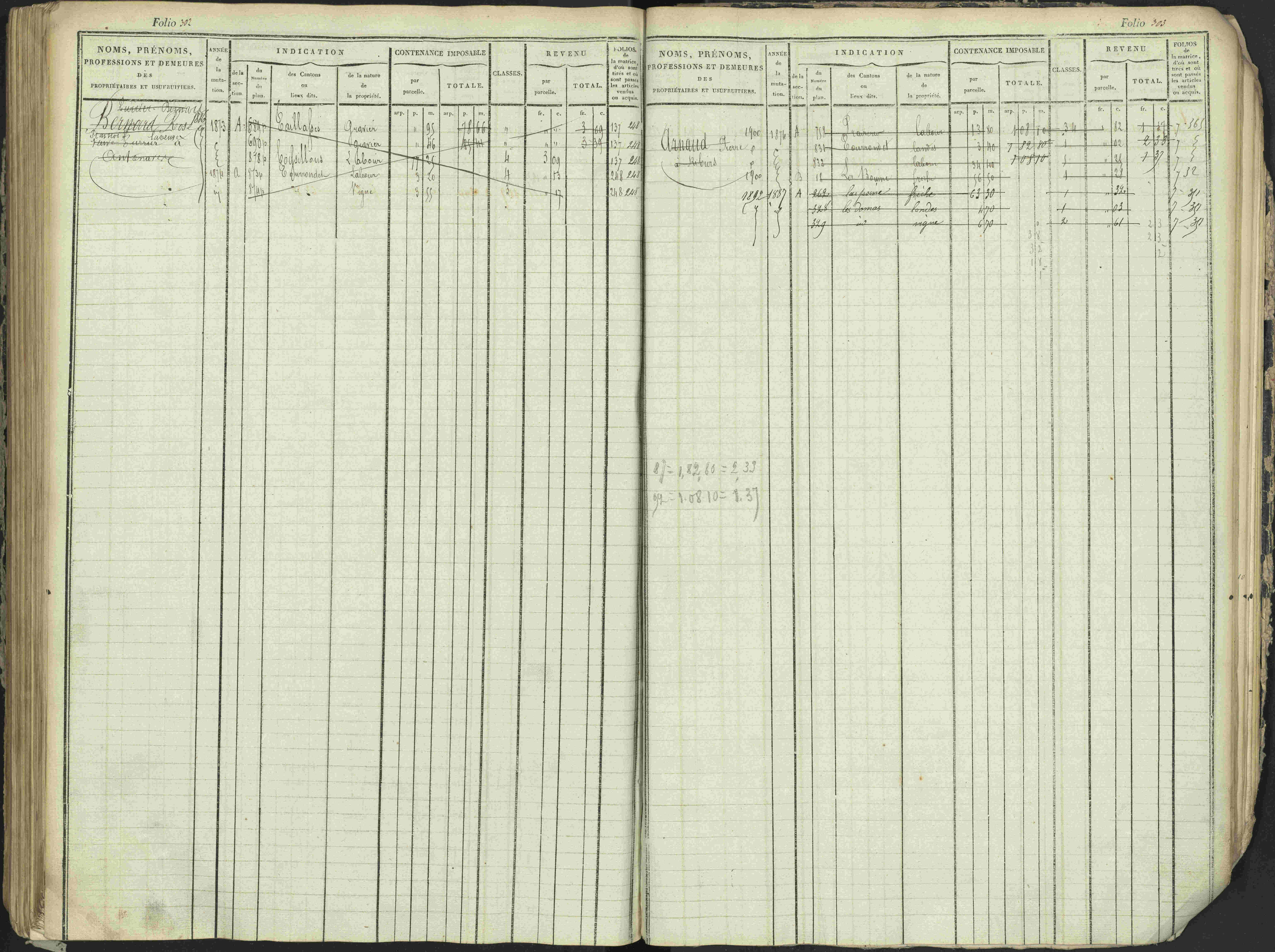 Antonaves - 3 P 137/1 - 3 P 137/1 - Matrice des propriétés foncières.