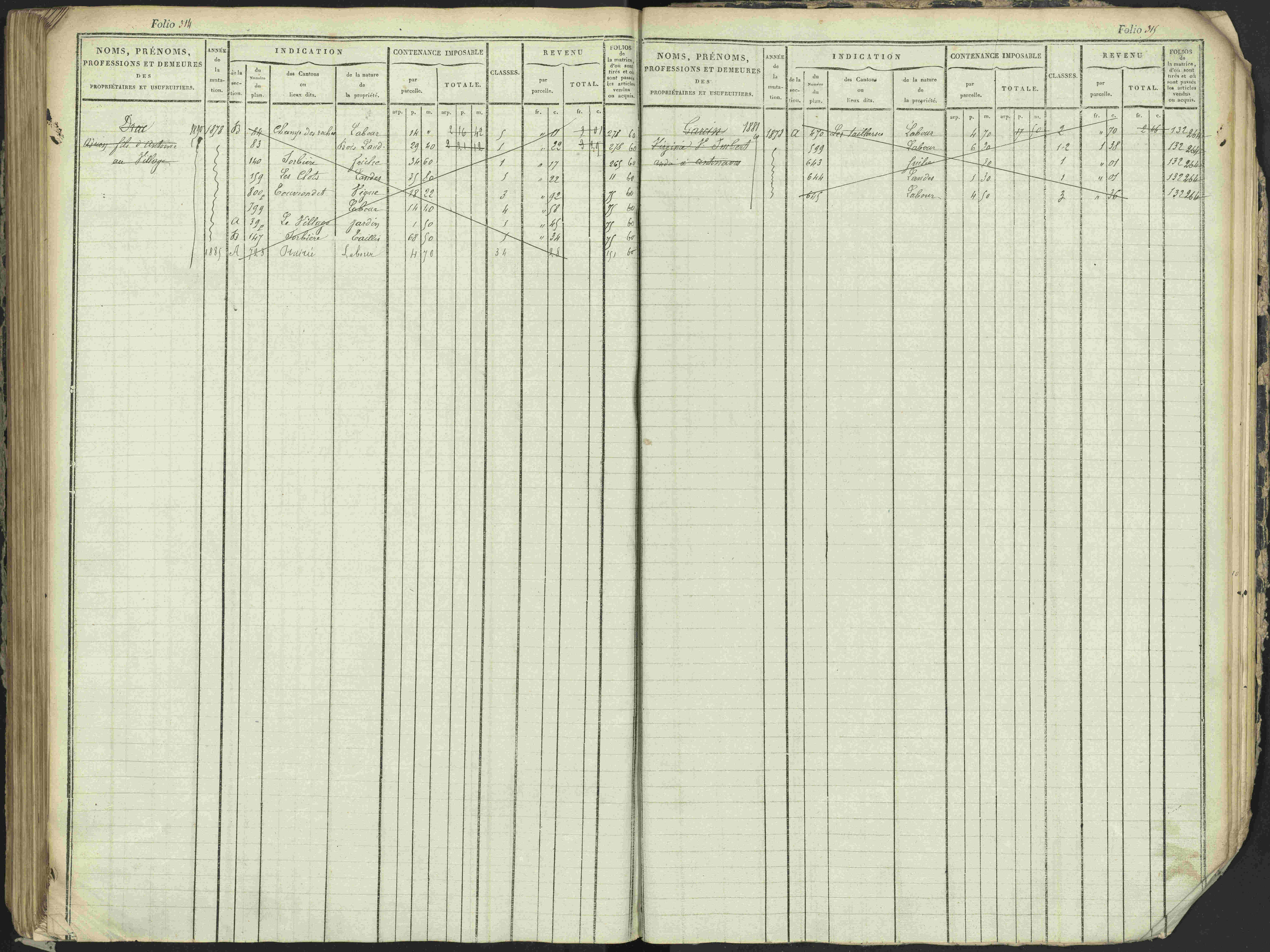 Antonaves - 3 P 137/1 - 3 P 137/1 - Matrice des propriétés foncières.