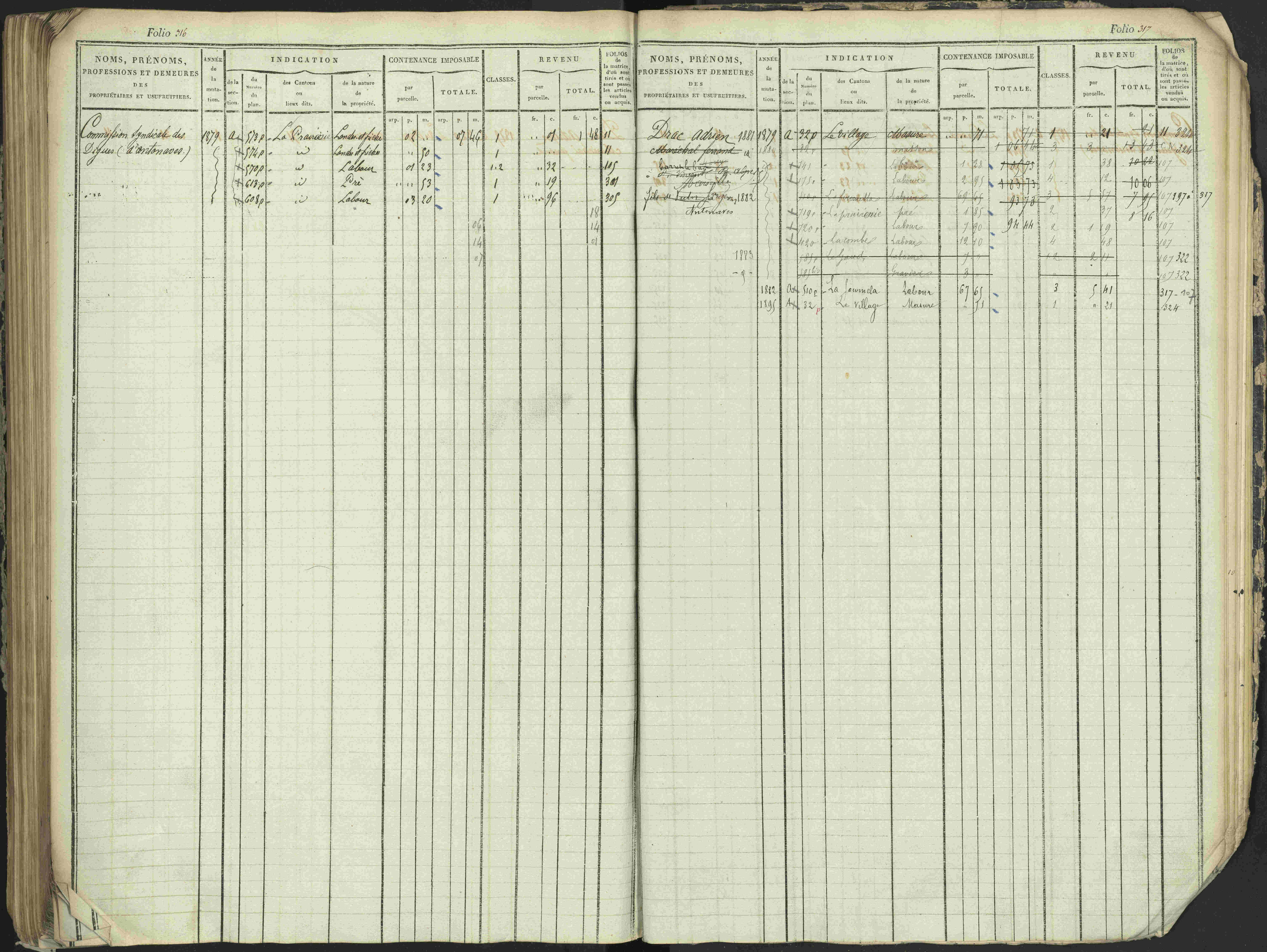 Antonaves - 3 P 137/1 - 3 P 137/1 - Matrice des propriétés foncières.