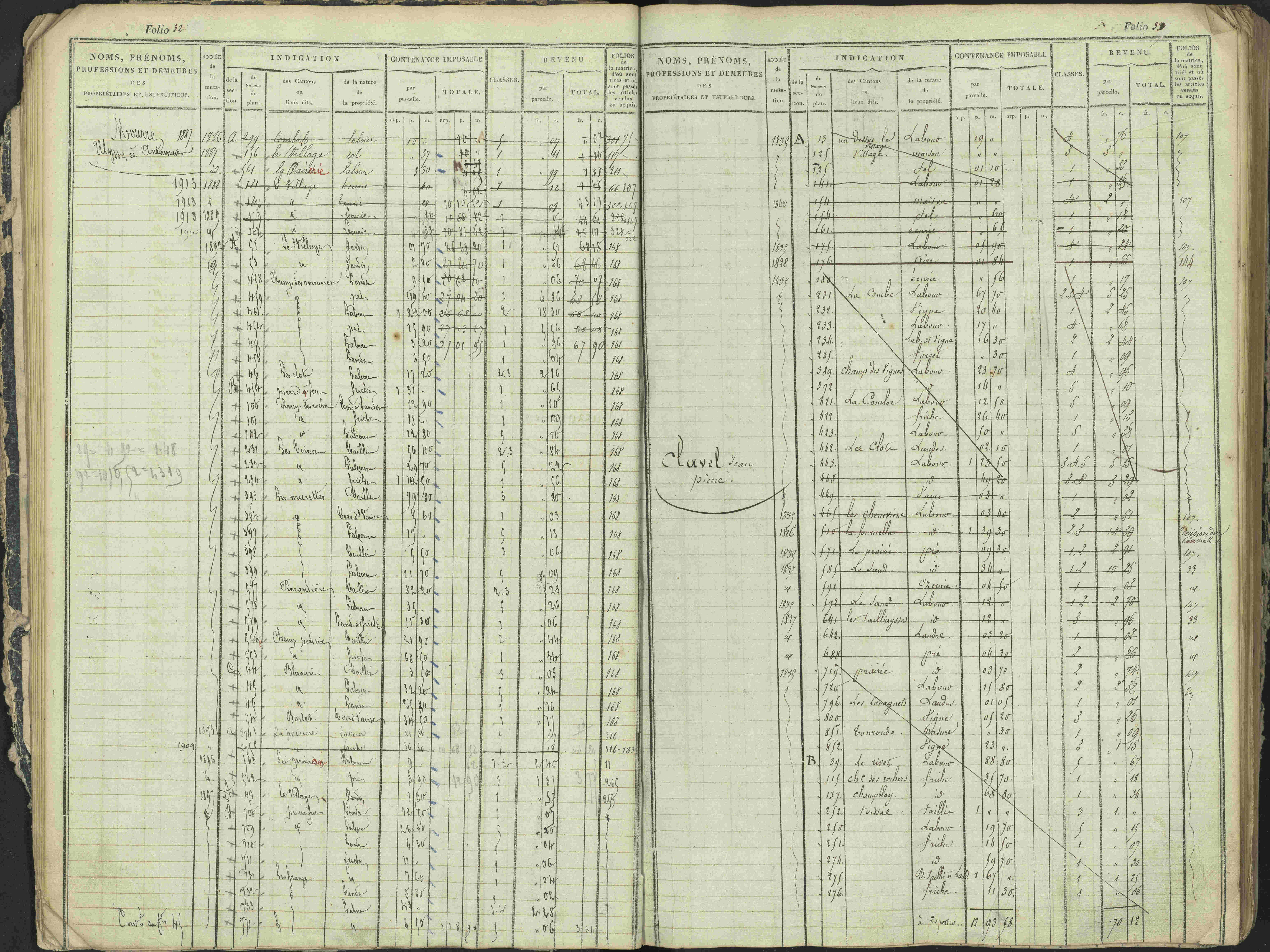 Antonaves - 3 P 137/1 - 3 P 137/1 - Matrice des propriétés foncières.