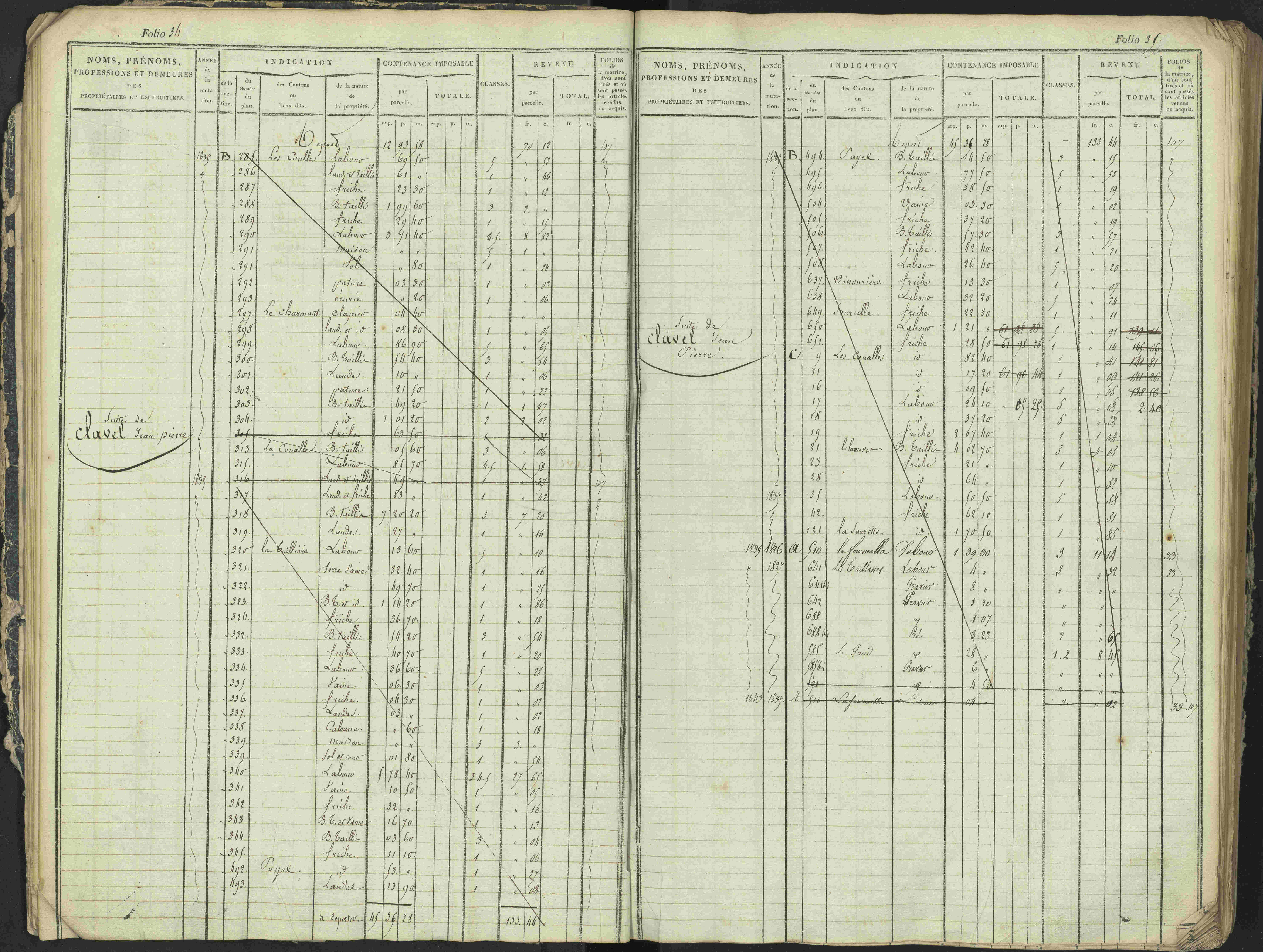 Antonaves - 3 P 137/1 - 3 P 137/1 - Matrice des propriétés foncières.