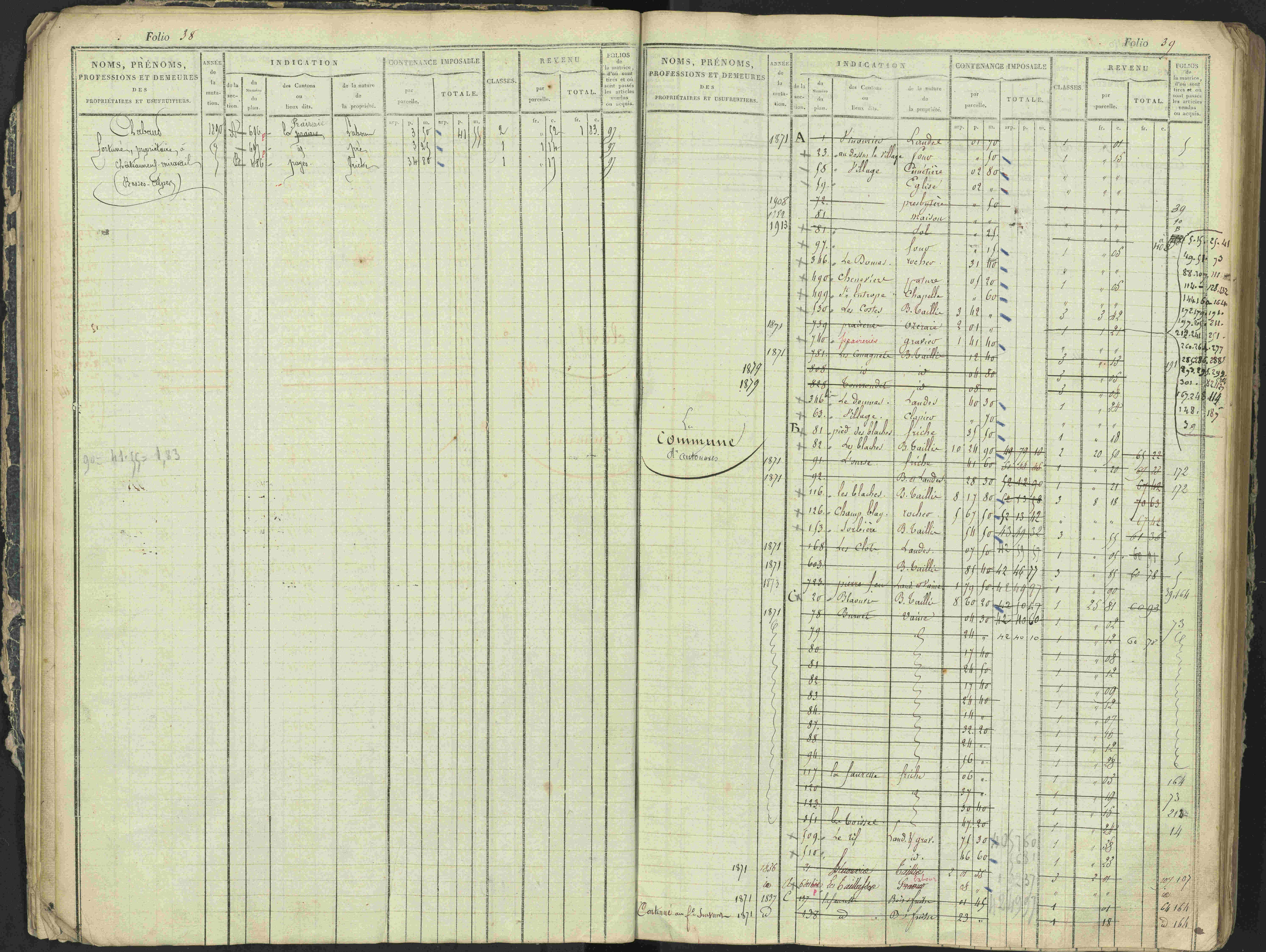 Antonaves - 3 P 137/1 - 3 P 137/1 - Matrice des propriétés foncières.