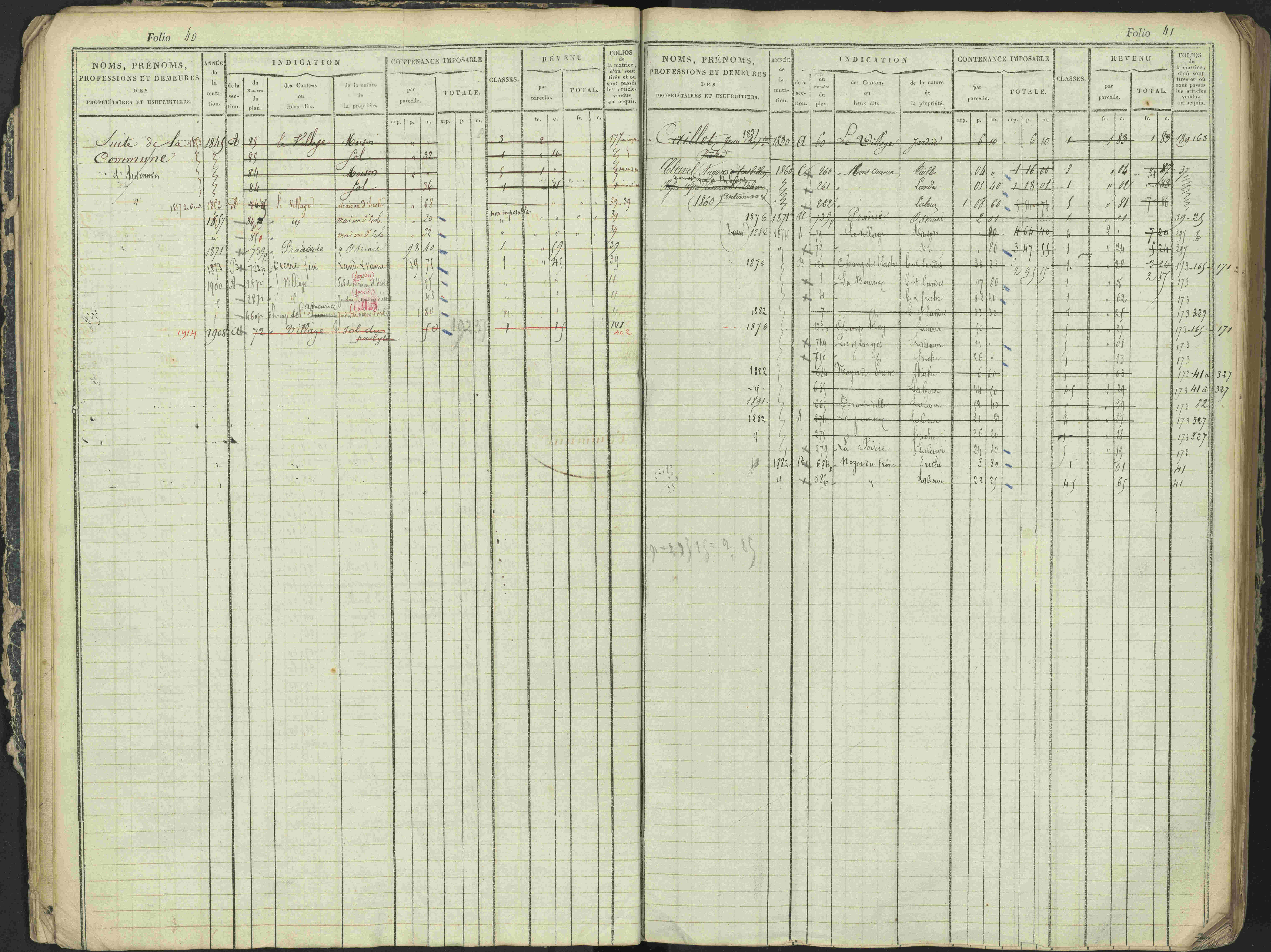 Antonaves - 3 P 137/1 - 3 P 137/1 - Matrice des propriétés foncières.