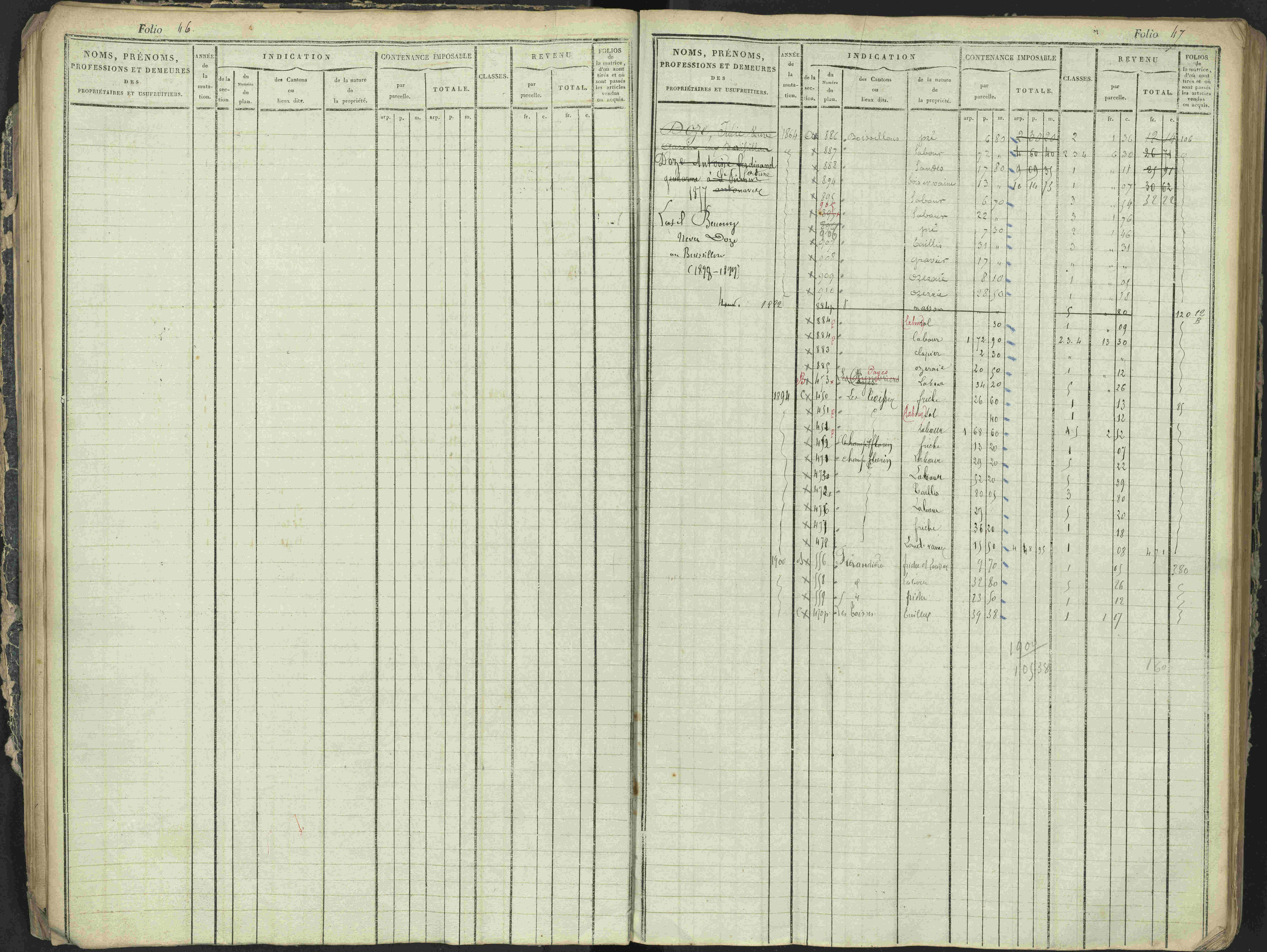 Antonaves - 3 P 137/1 - 3 P 137/1 - Matrice des propriétés foncières.