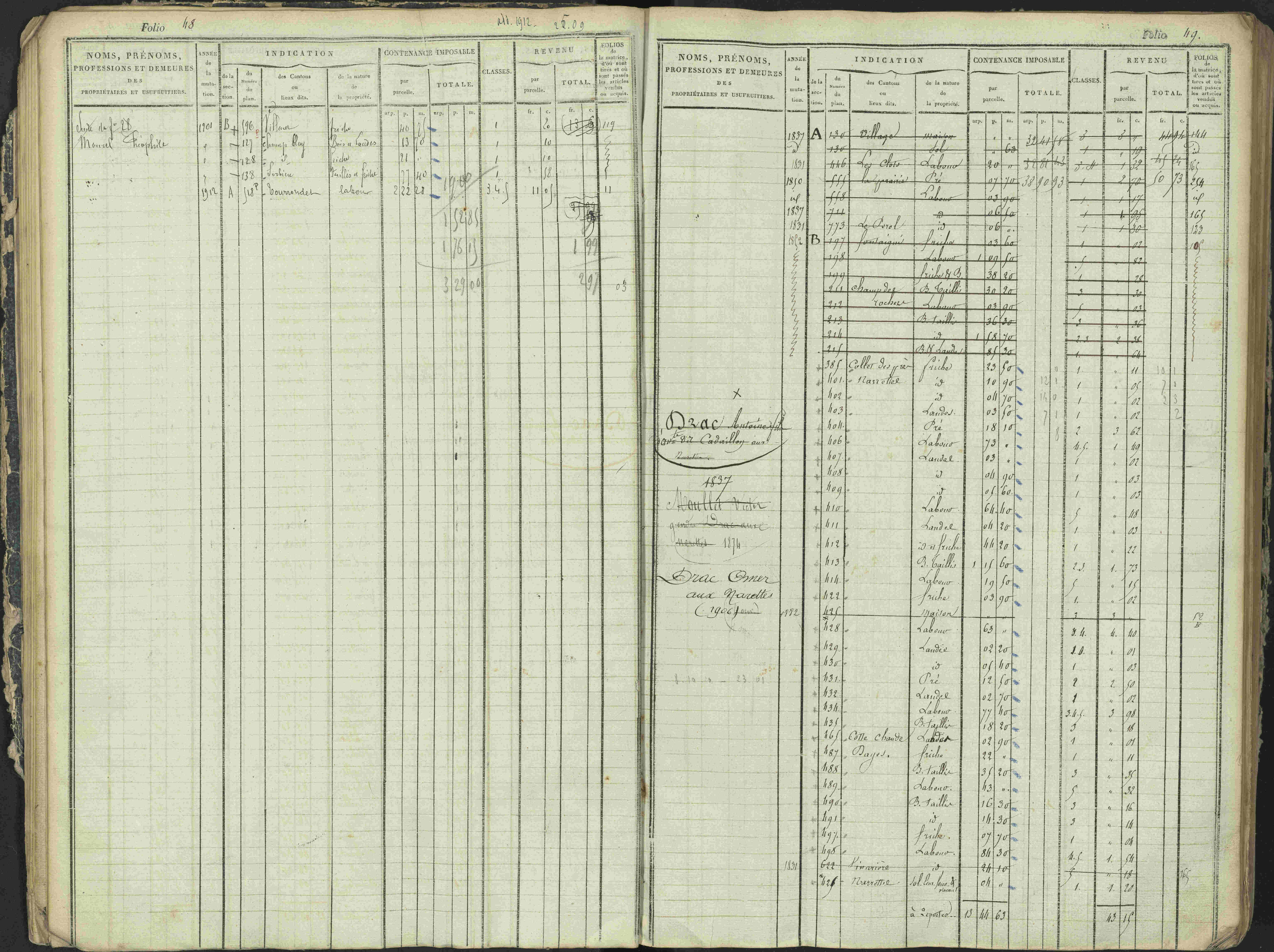 Antonaves - 3 P 137/1 - 3 P 137/1 - Matrice des propriétés foncières.