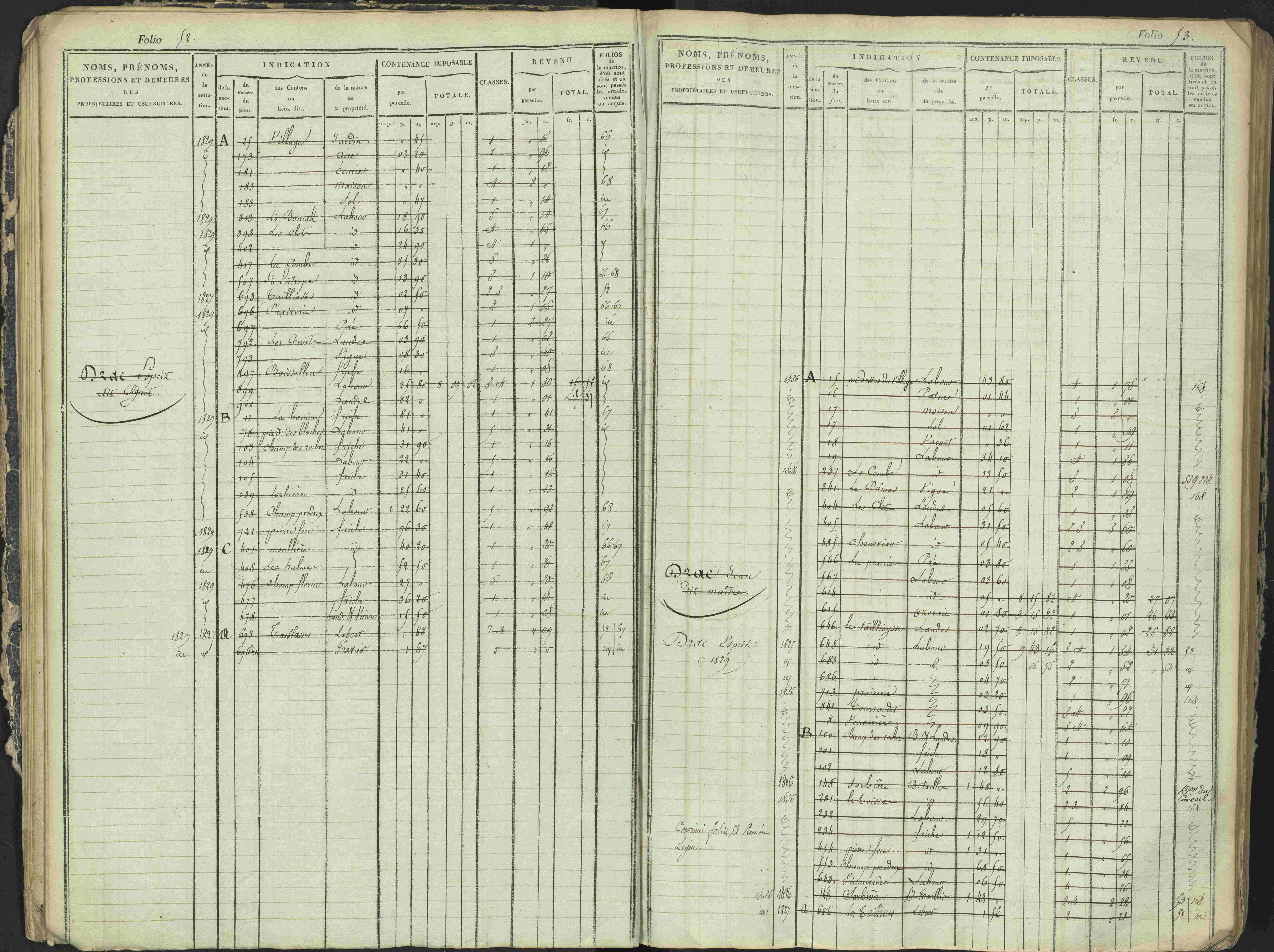Antonaves - 3 P 137/1 - 3 P 137/1 - Matrice des propriétés foncières.