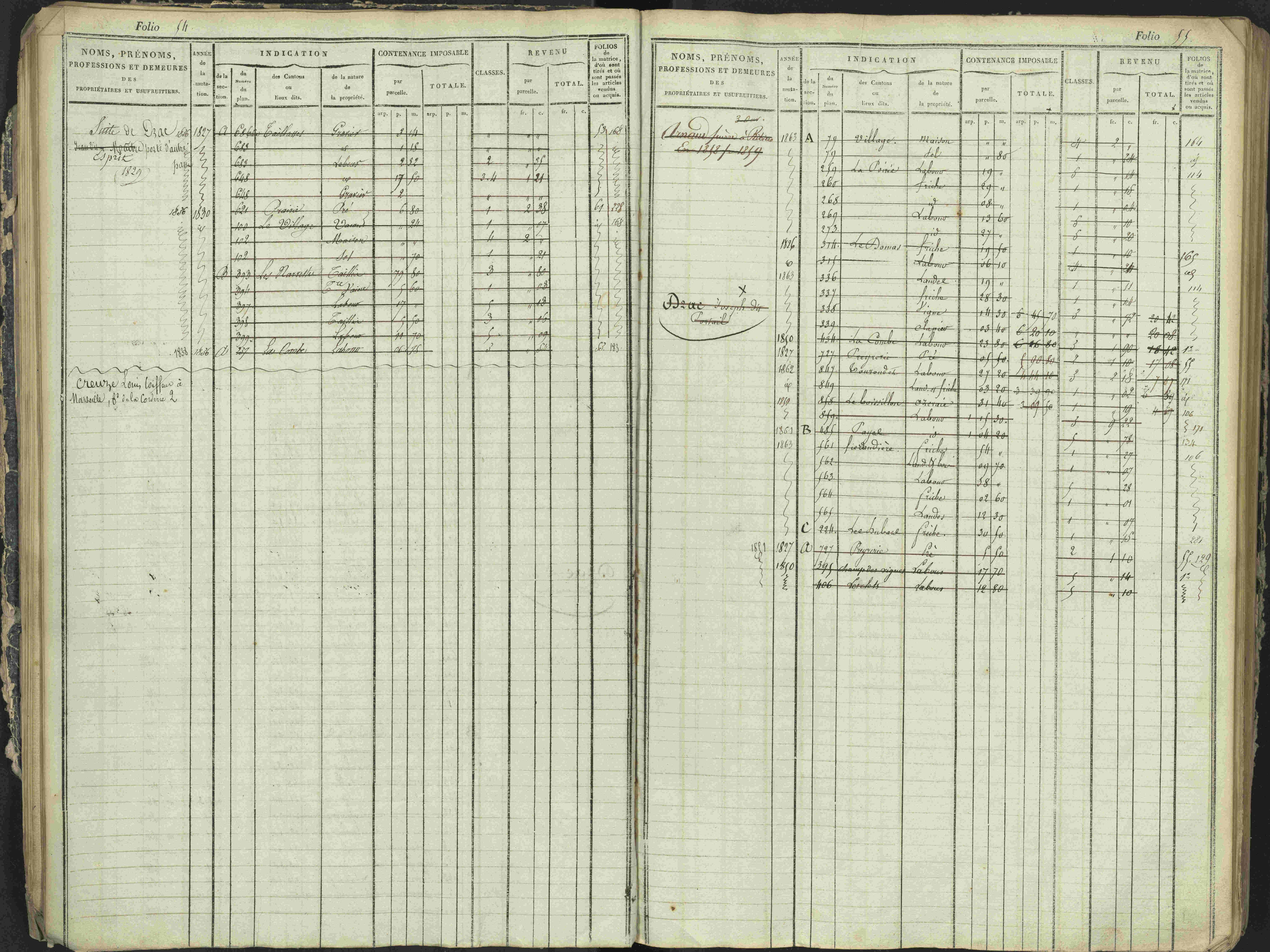 Antonaves - 3 P 137/1 - 3 P 137/1 - Matrice des propriétés foncières.