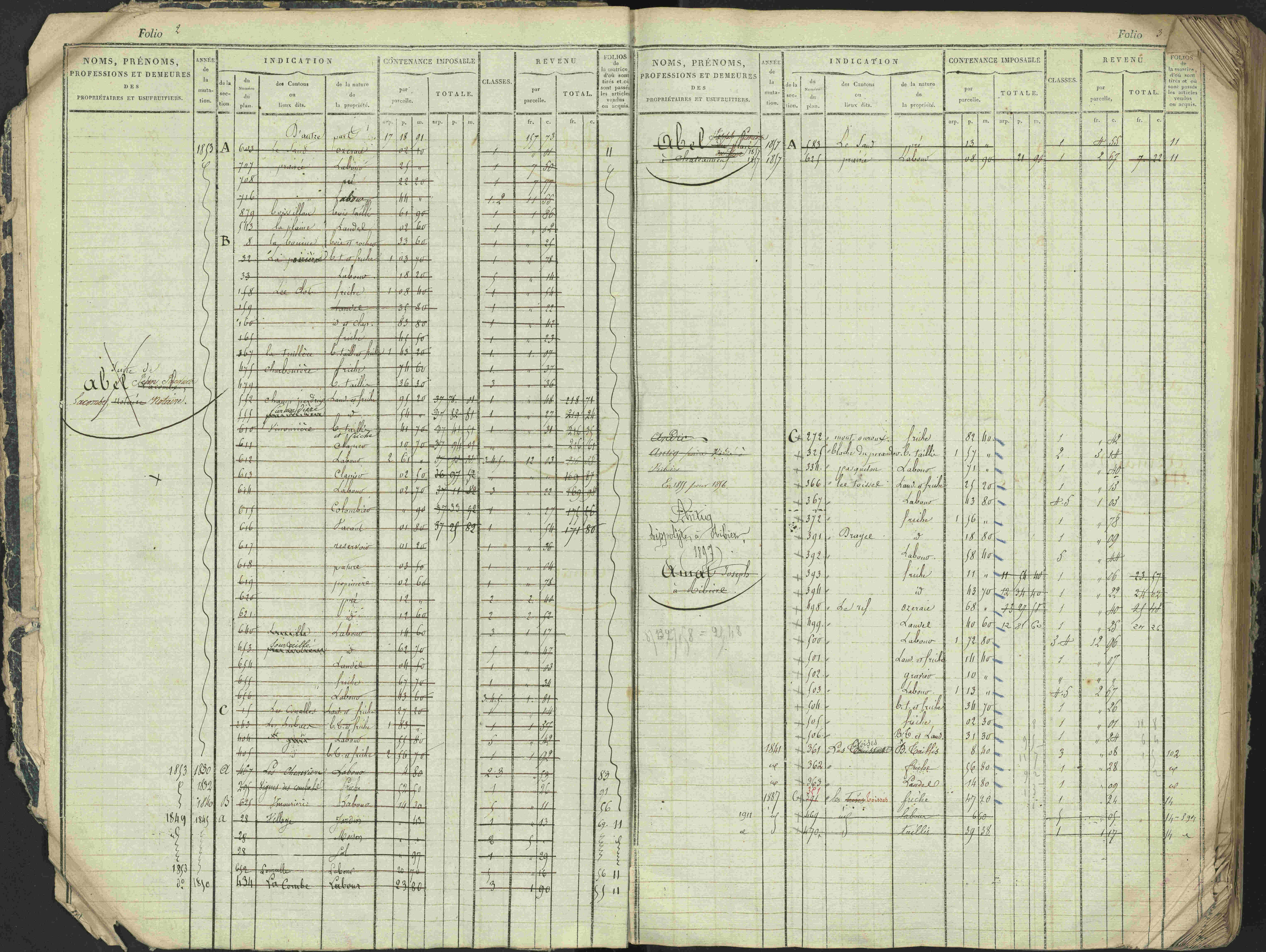 Antonaves - 3 P 137/1 - 3 P 137/1 - Matrice des propriétés foncières.