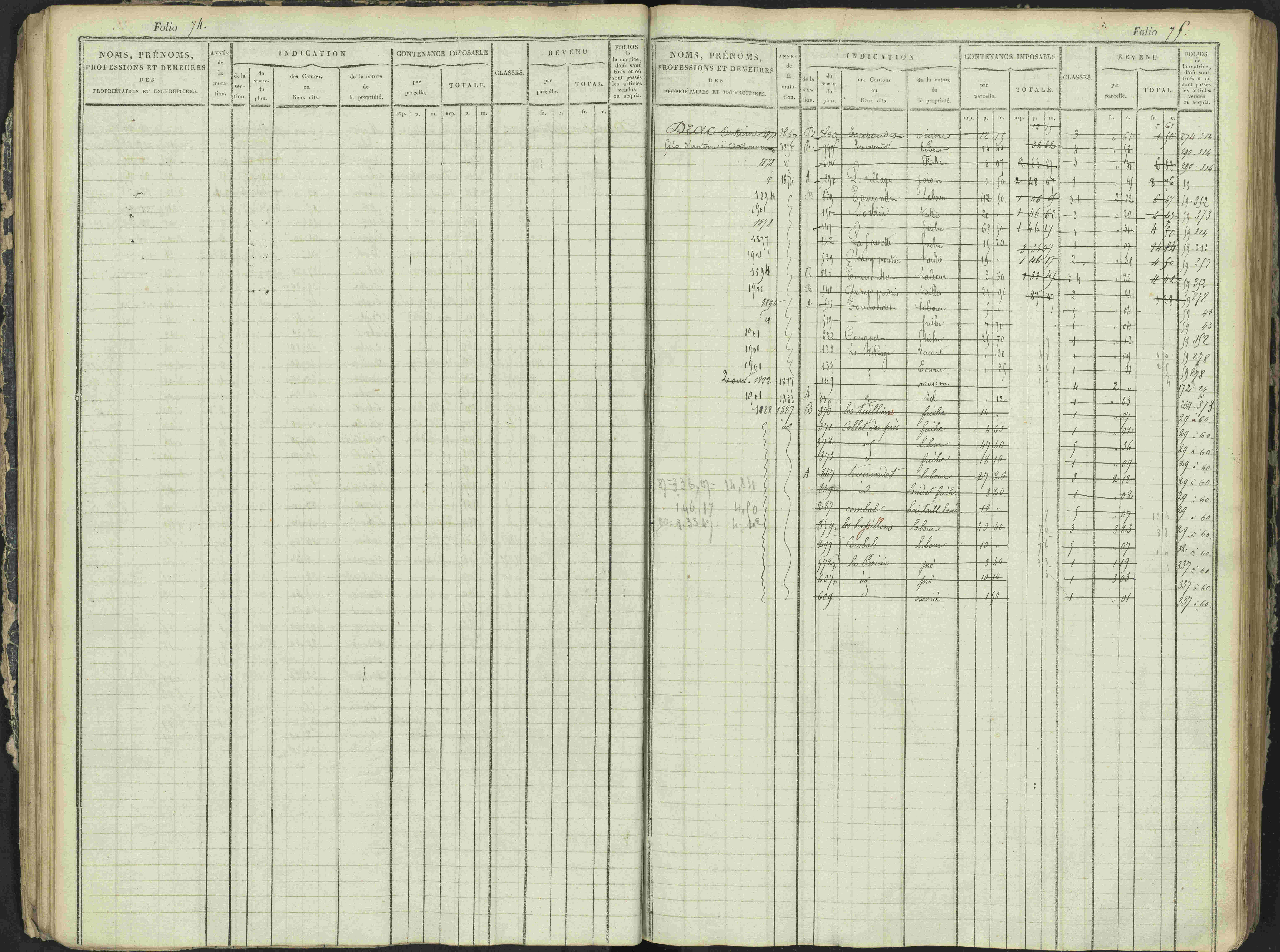 Antonaves - 3 P 137/1 - 3 P 137/1 - Matrice des propriétés foncières.