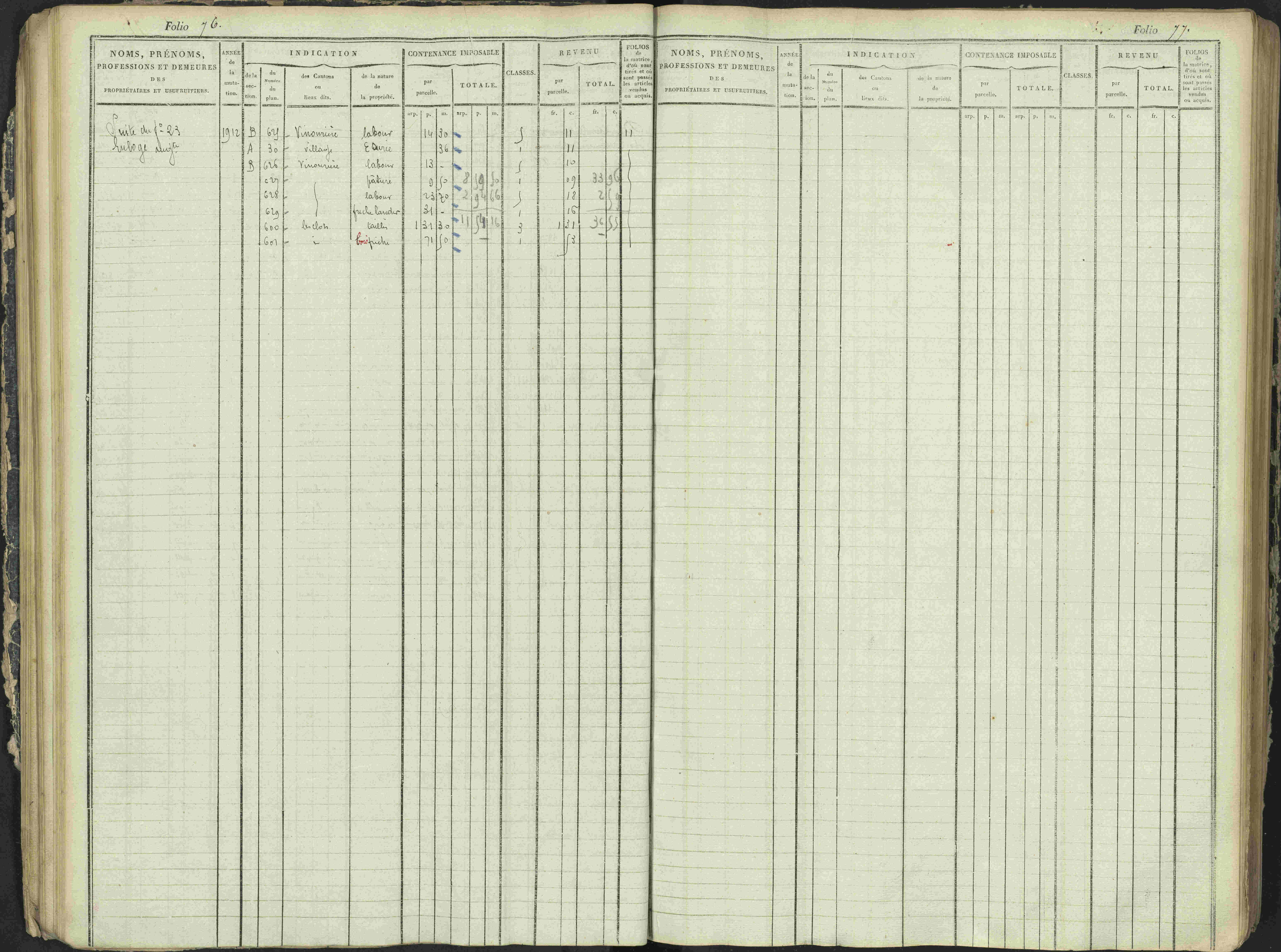 Antonaves - 3 P 137/1 - 3 P 137/1 - Matrice des propriétés foncières.