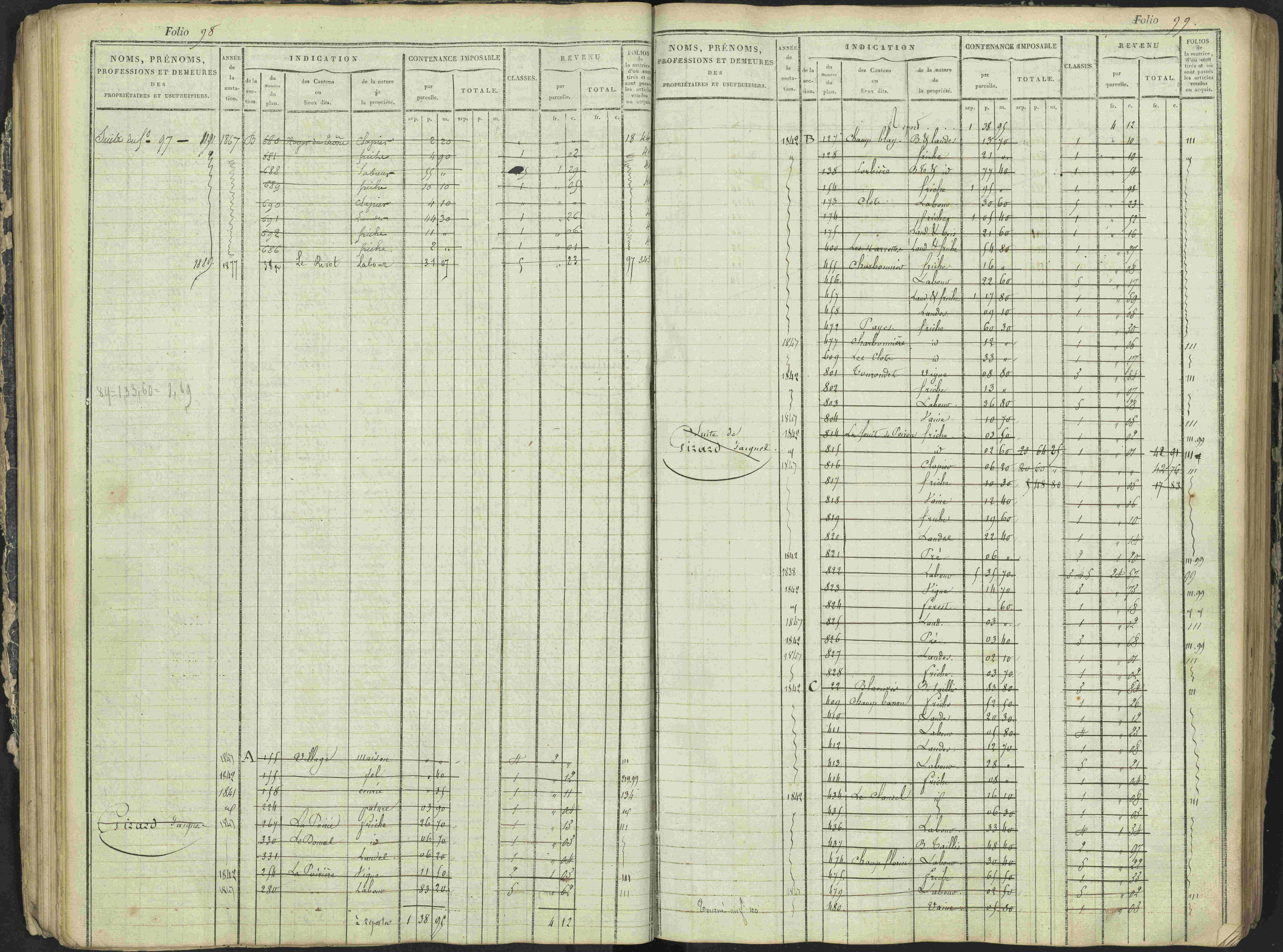 Antonaves - 3 P 137/1 - 3 P 137/1 - Matrice des propriétés foncières.