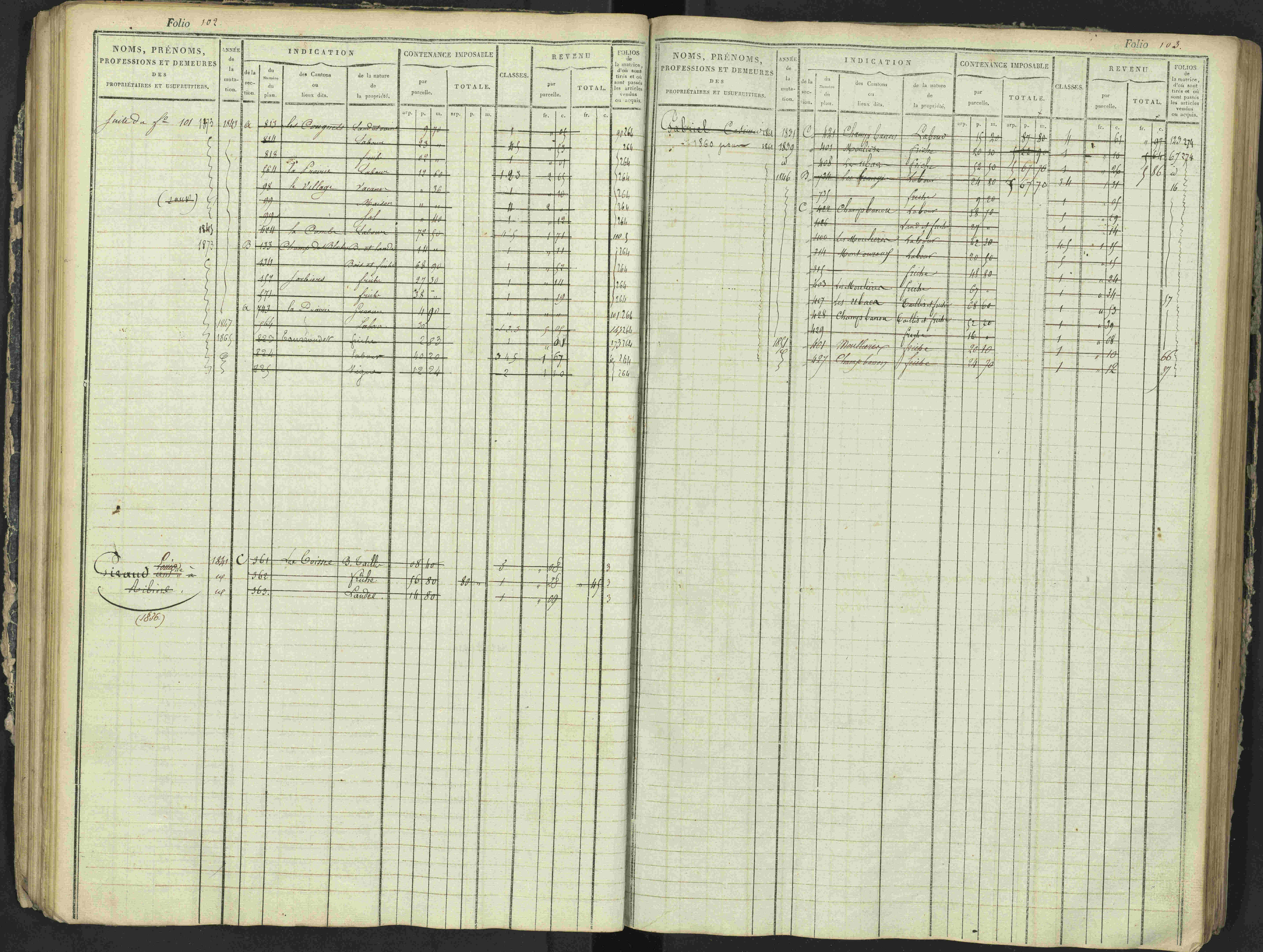 Antonaves - 3 P 137/1 - 3 P 137/1 - Matrice des propriétés foncières.