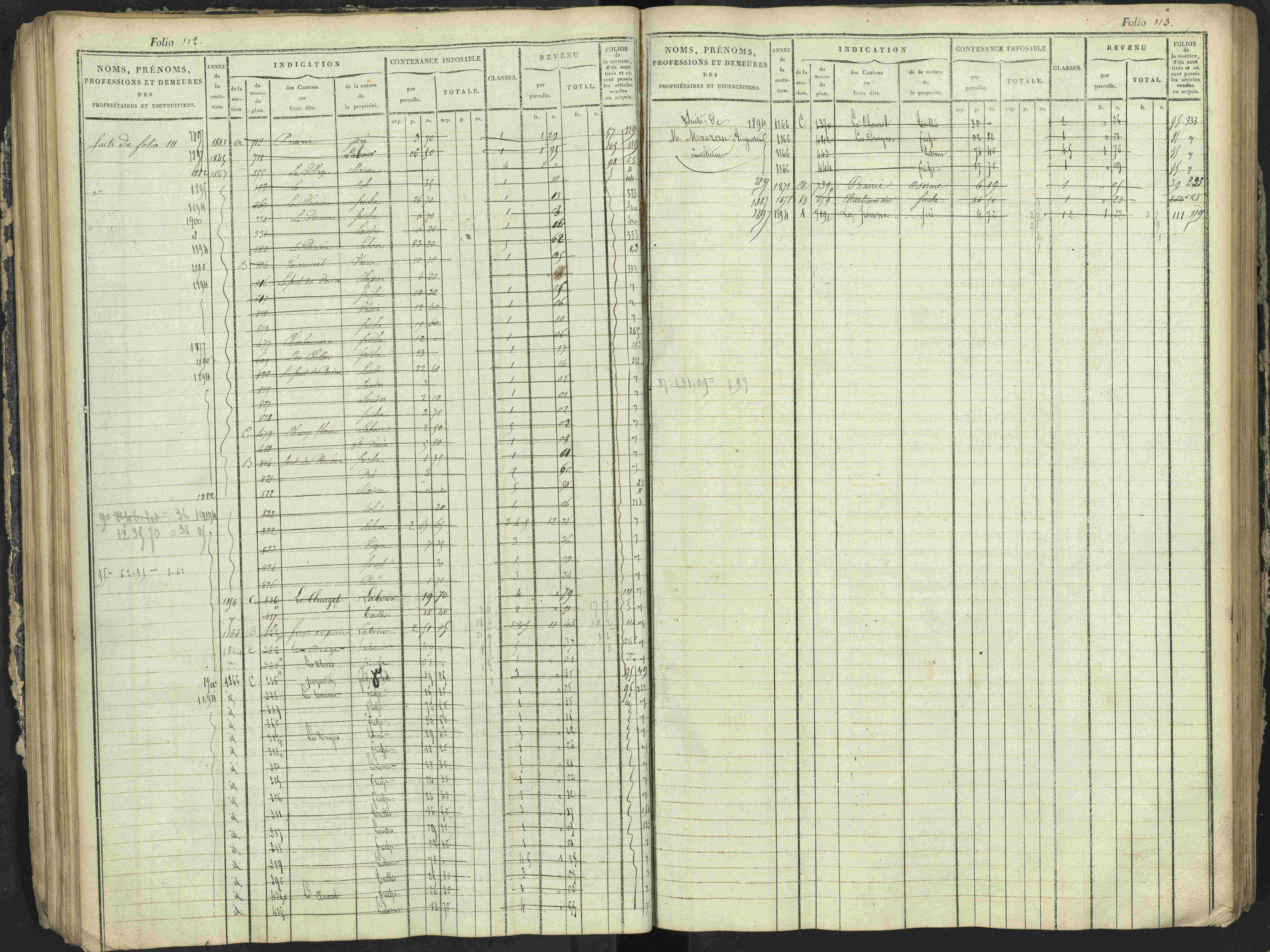 Antonaves - 3 P 137/1 - 3 P 137/1 - Matrice des propriétés foncières.
