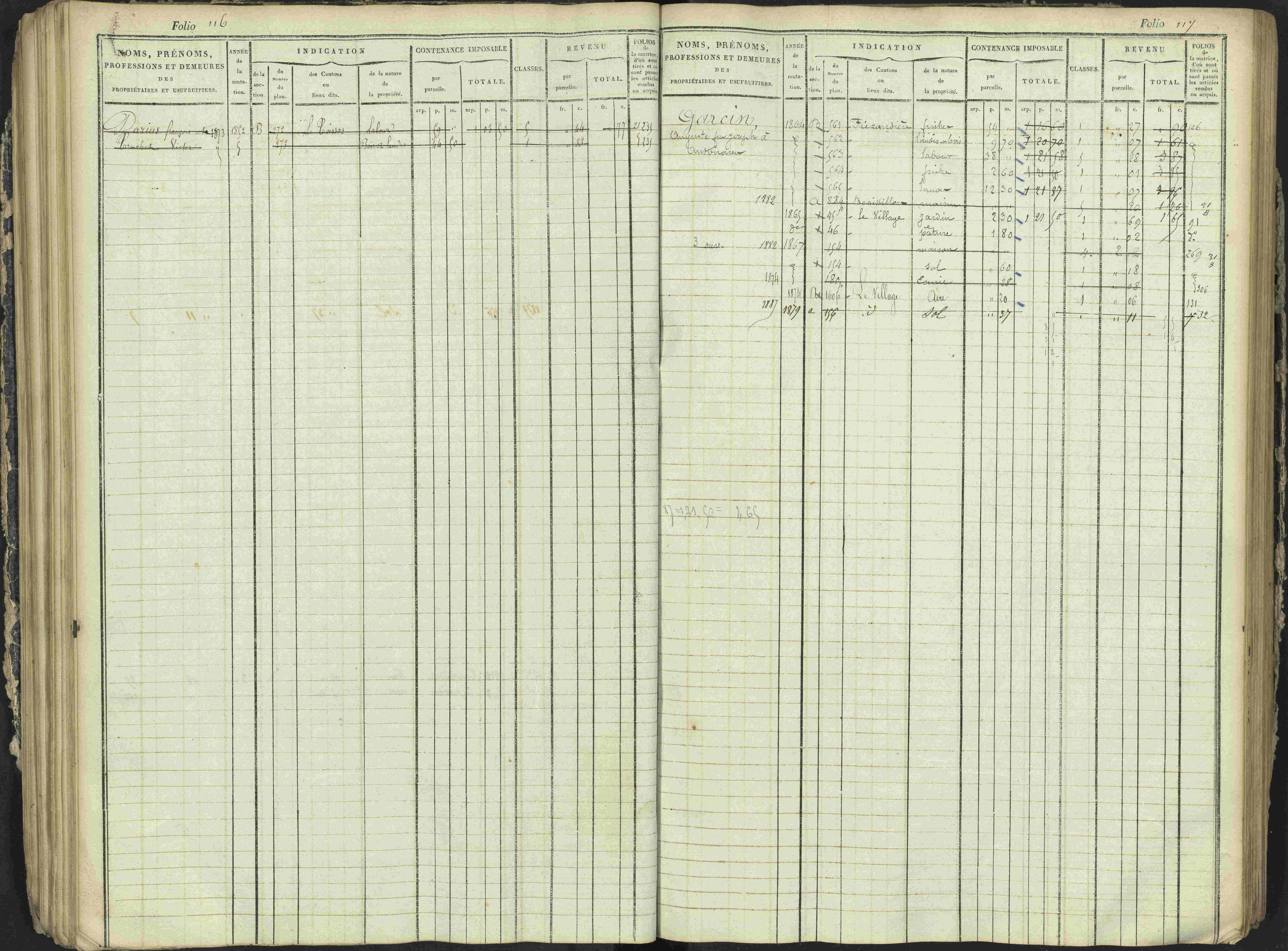 Antonaves - 3 P 137/1 - 3 P 137/1 - Matrice des propriétés foncières.