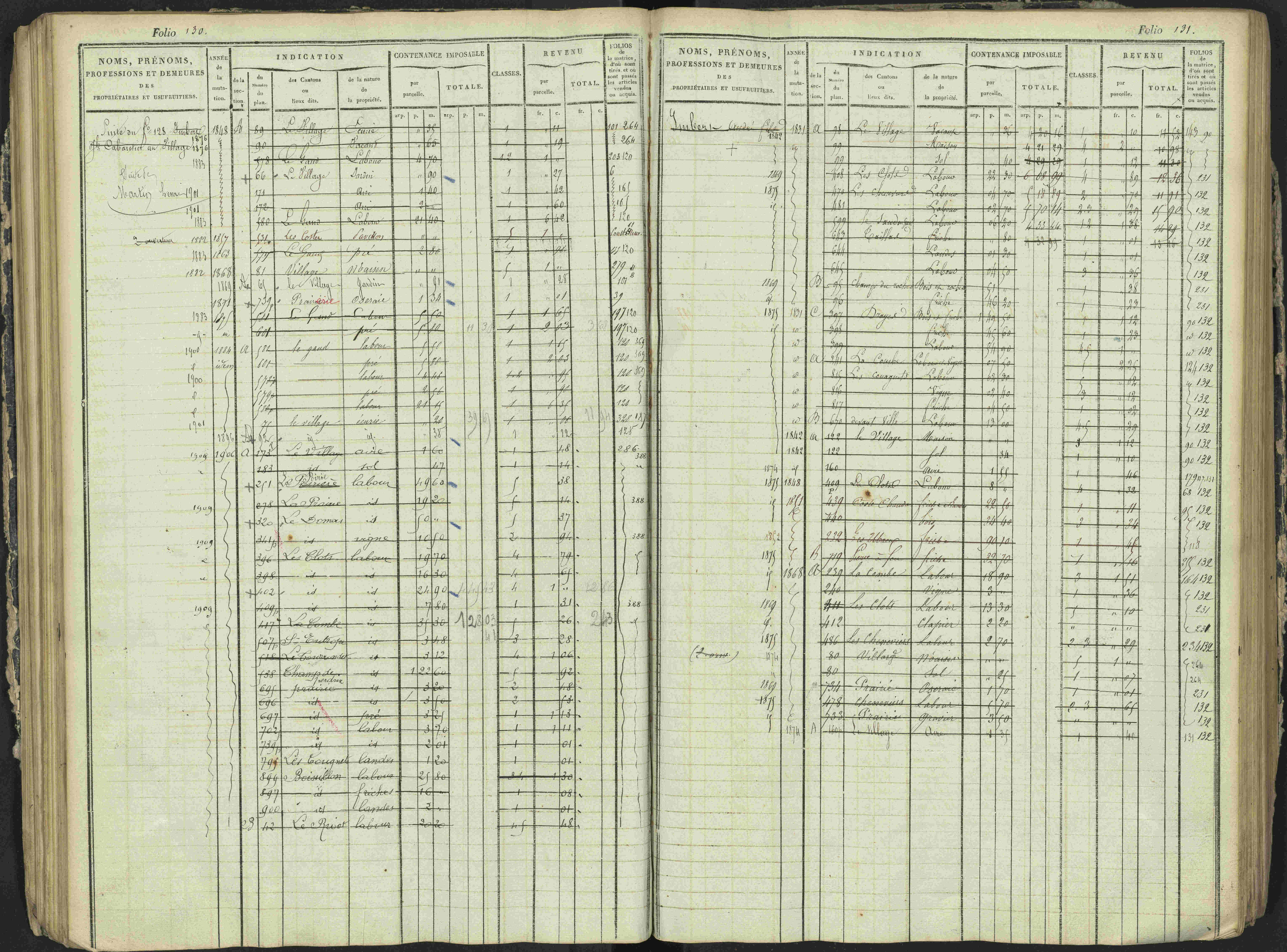 Antonaves - 3 P 137/1 - 3 P 137/1 - Matrice des propriétés foncières.