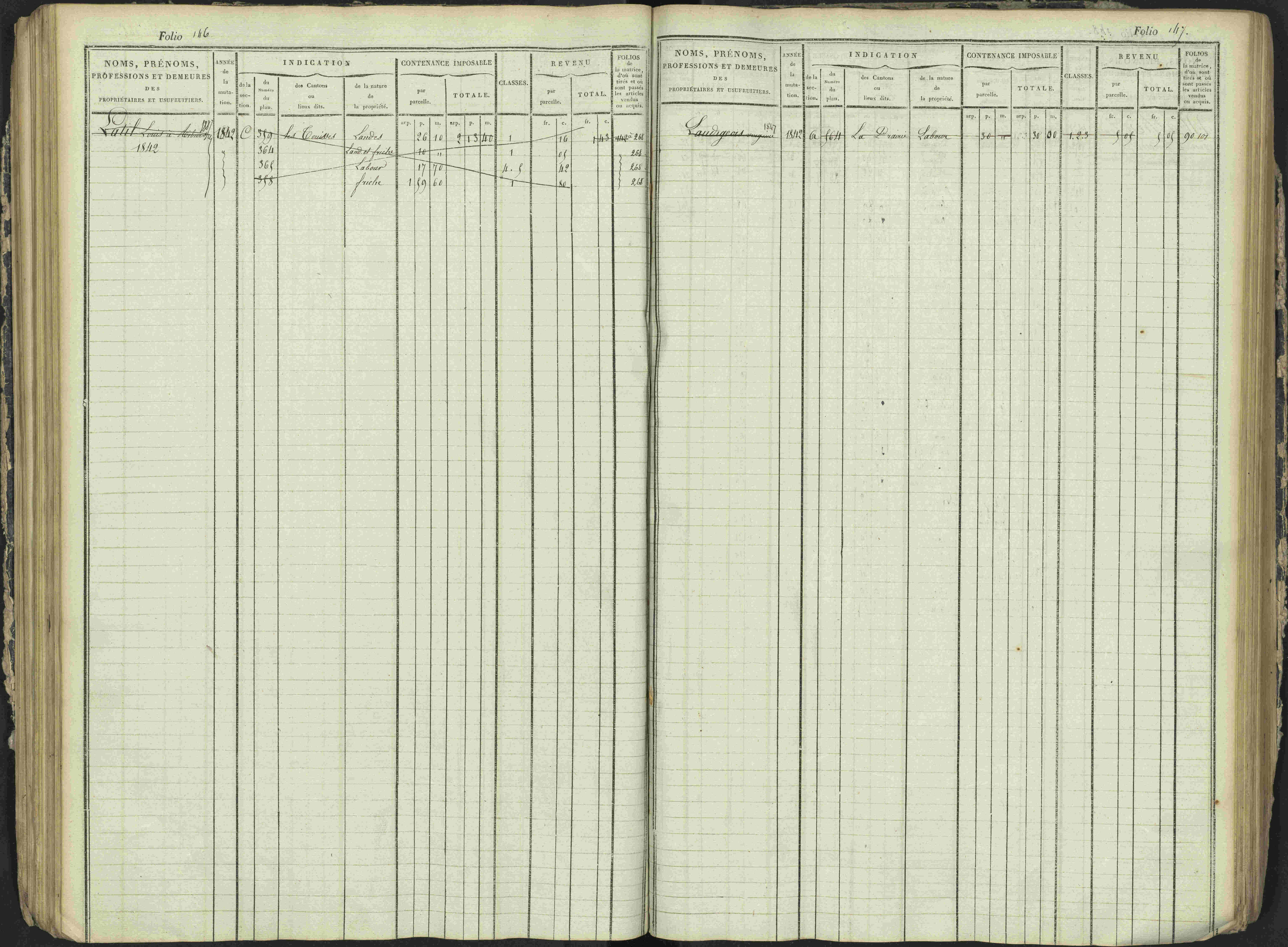 Antonaves - 3 P 137/1 - 3 P 137/1 - Matrice des propriétés foncières.