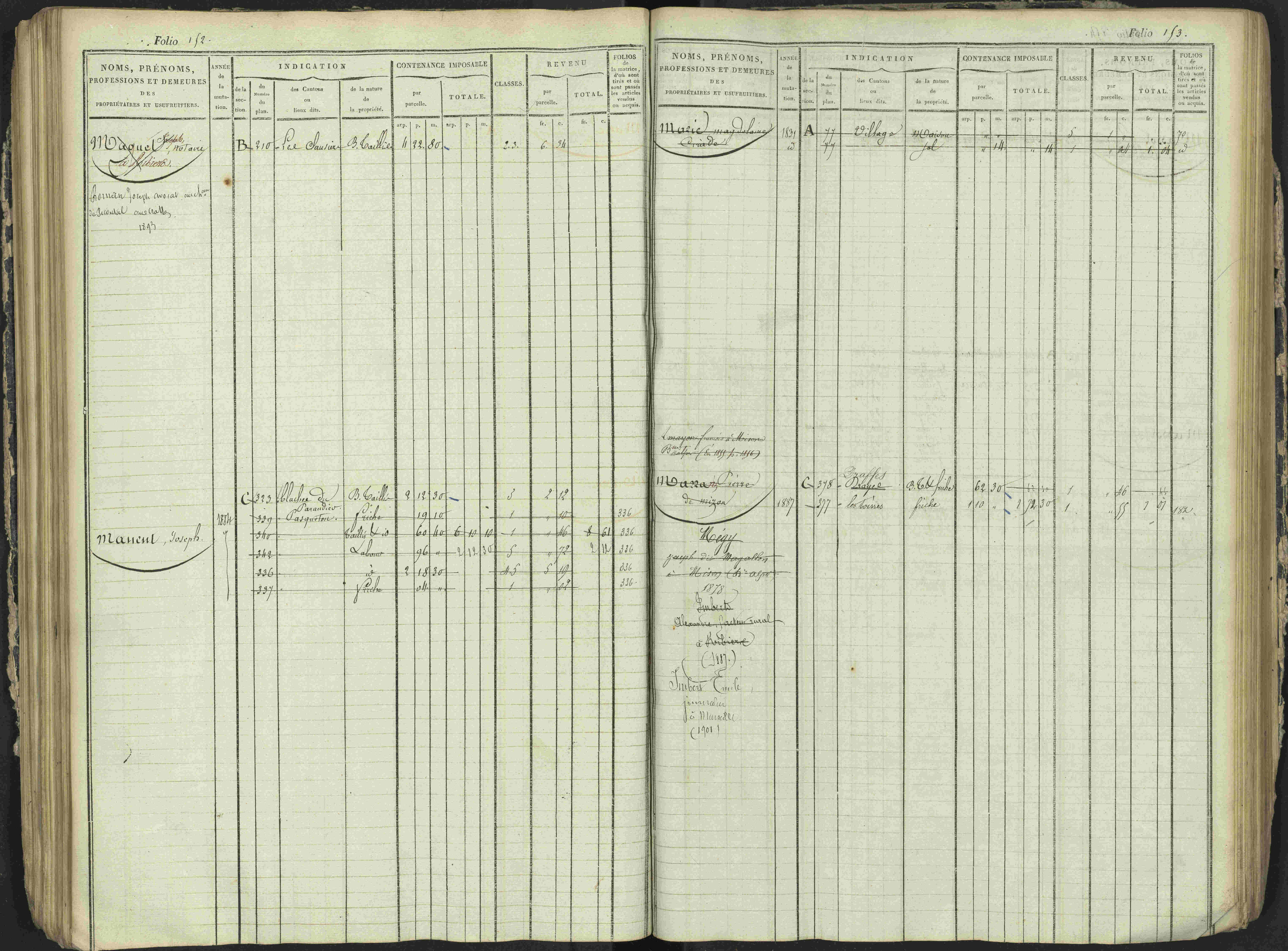 Antonaves - 3 P 137/1 - 3 P 137/1 - Matrice des propriétés foncières.