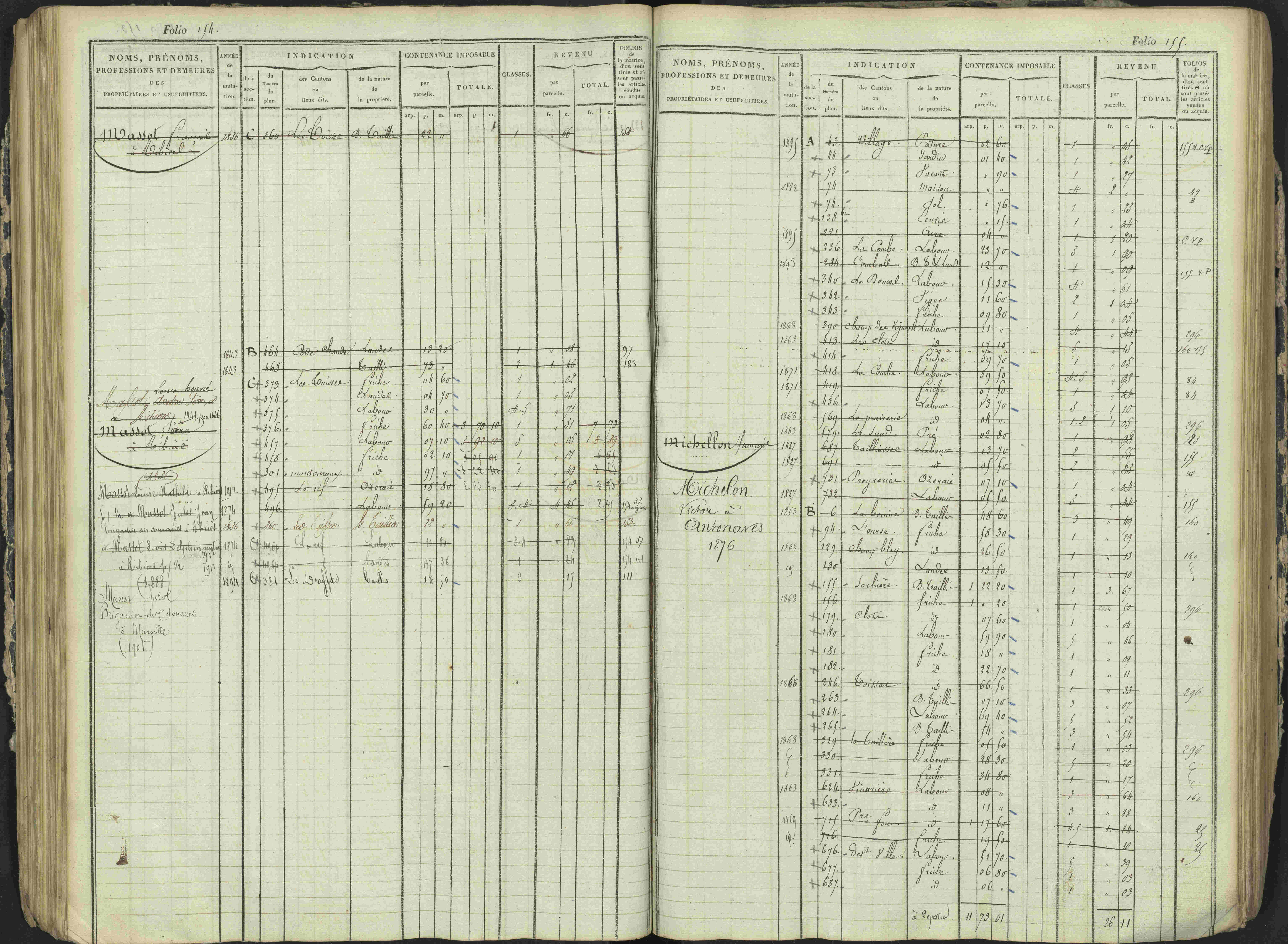 Antonaves - 3 P 137/1 - 3 P 137/1 - Matrice des propriétés foncières.