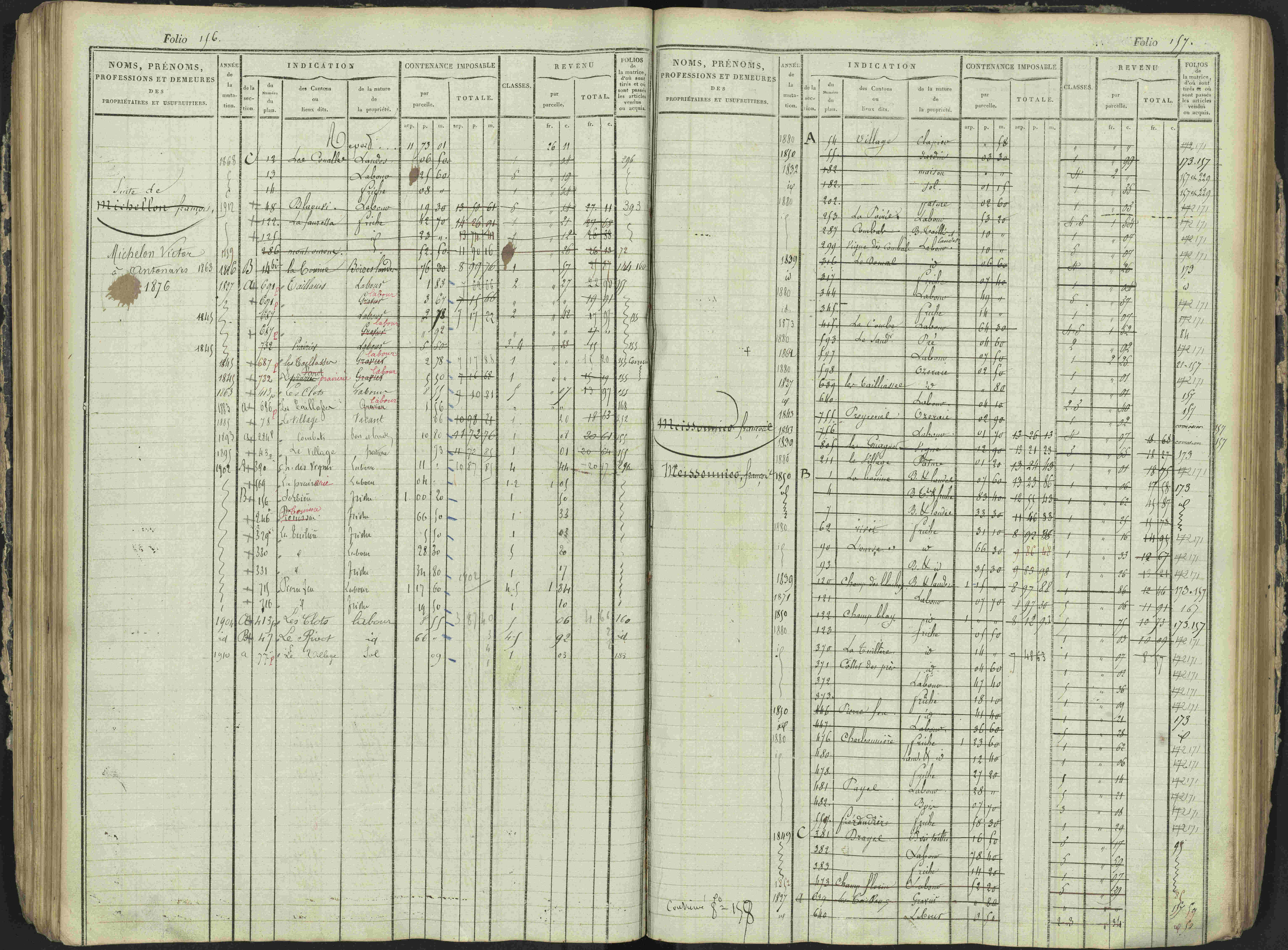 Antonaves - 3 P 137/1 - 3 P 137/1 - Matrice des propriétés foncières.