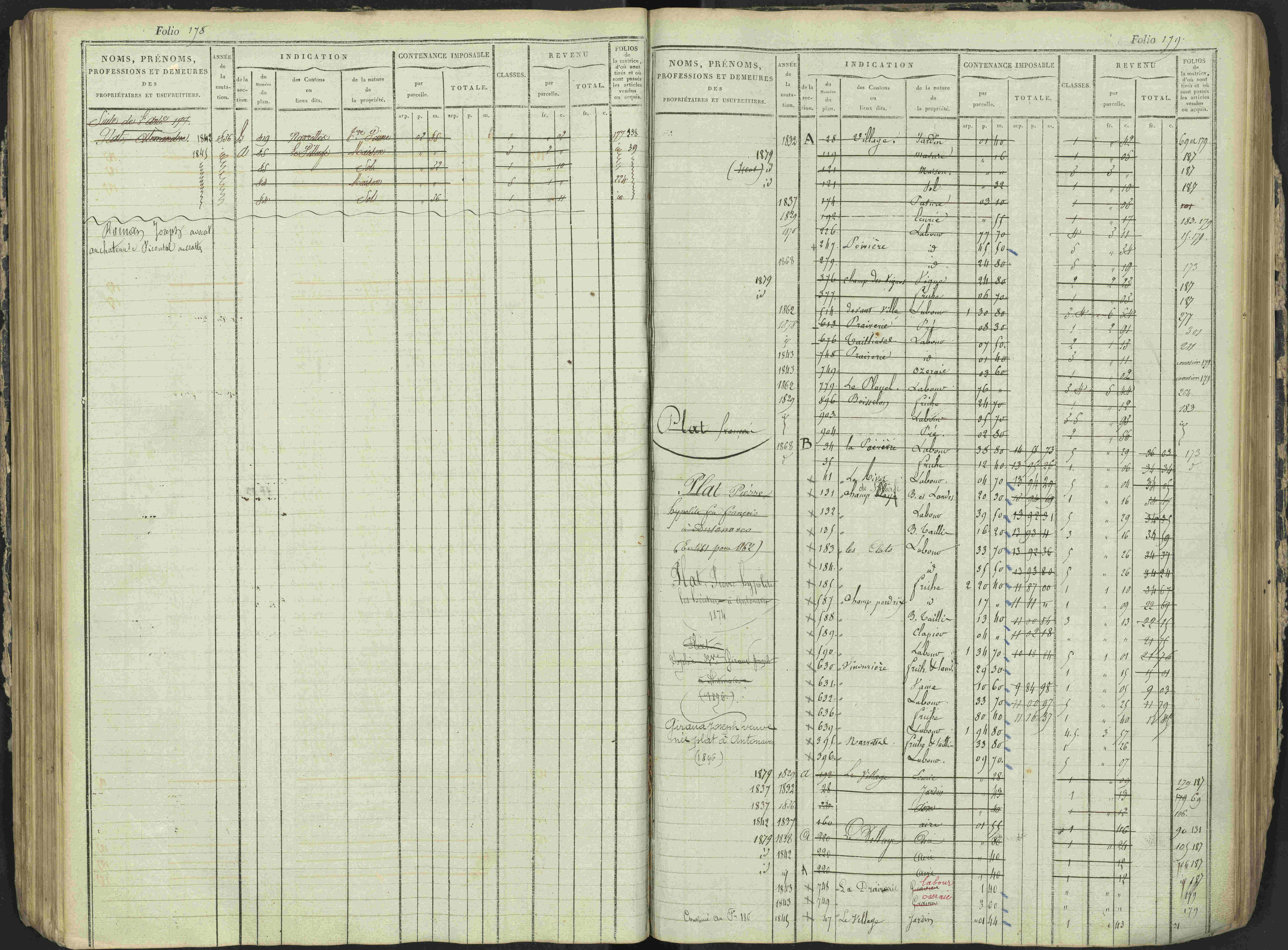 Antonaves - 3 P 137/1 - 3 P 137/1 - Matrice des propriétés foncières.