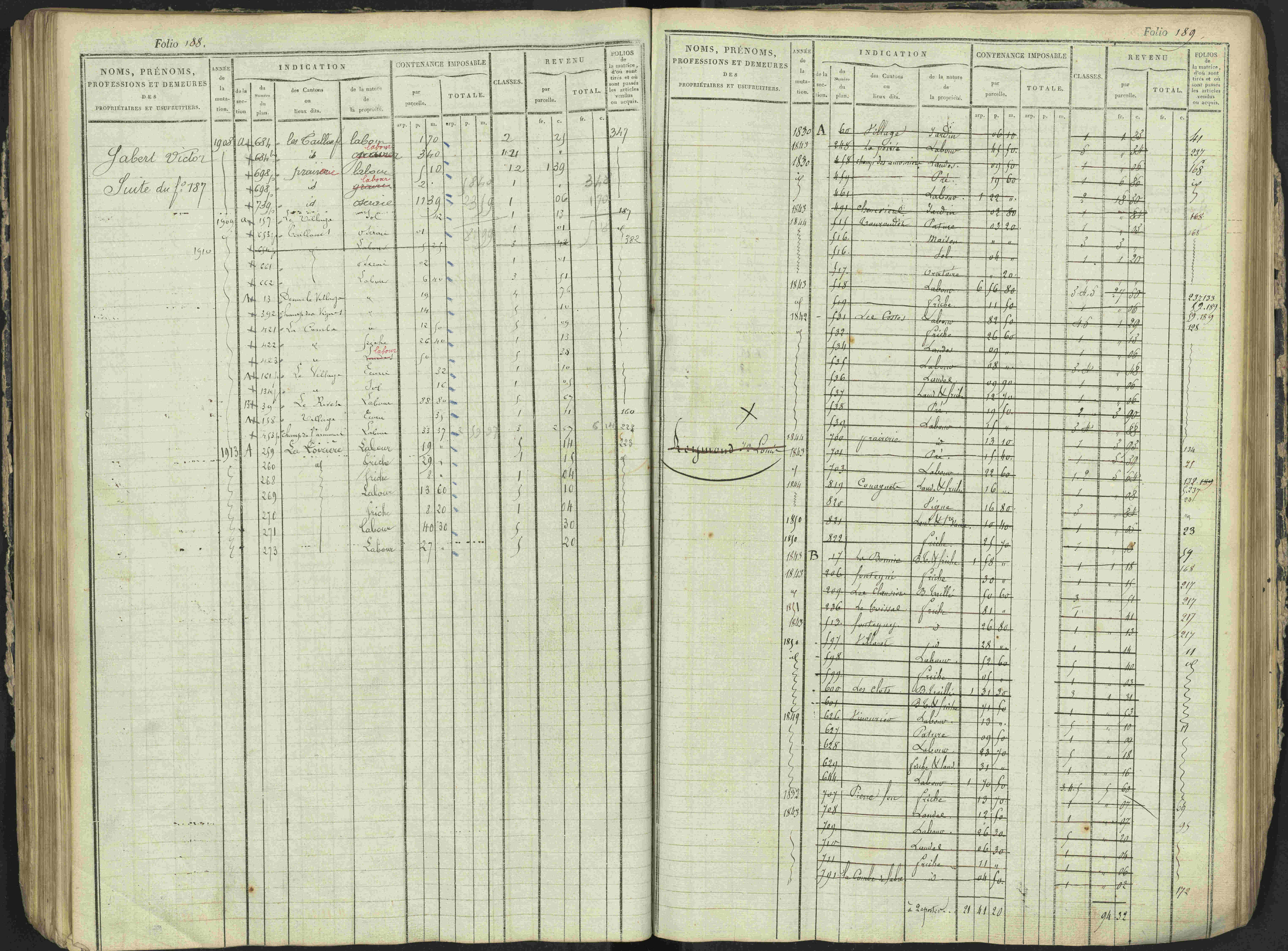 Antonaves - 3 P 137/1 - 3 P 137/1 - Matrice des propriétés foncières.