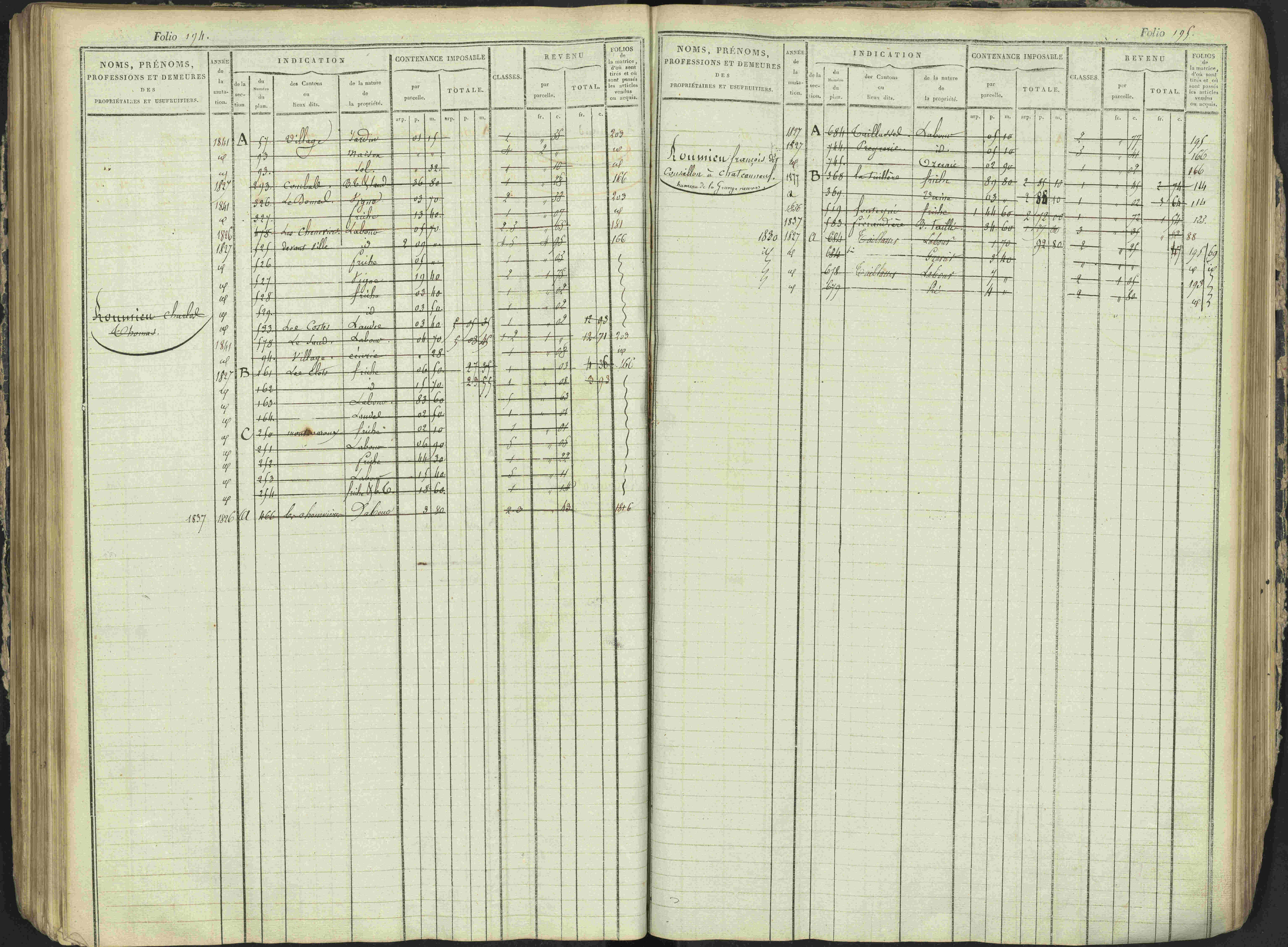 Antonaves - 3 P 137/1 - 3 P 137/1 - Matrice des propriétés foncières.