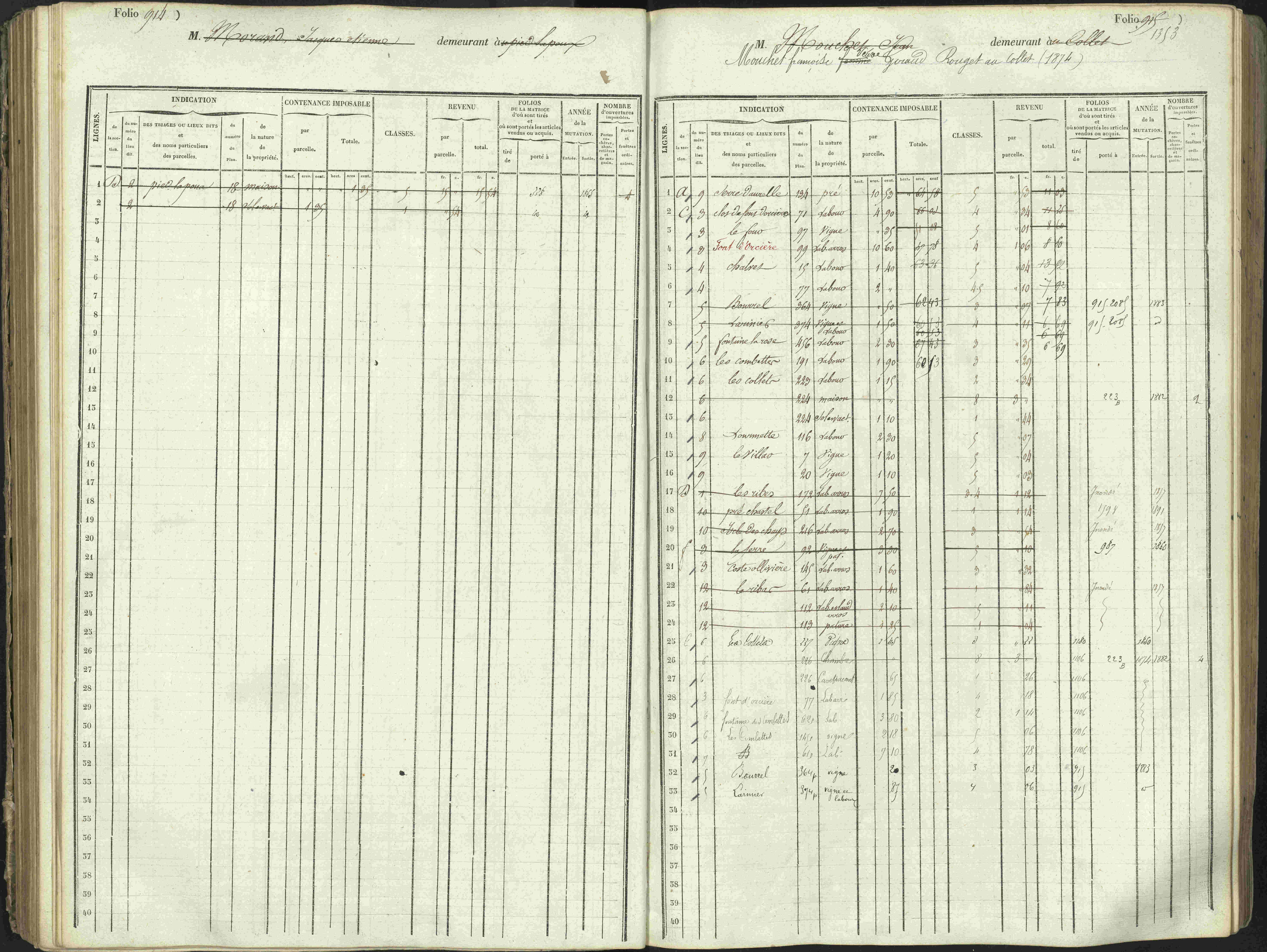 L'Argentière-la-Bessée - 3 P 146/1 - 3 P 146/1 - Matrice, folios 701-1420. 