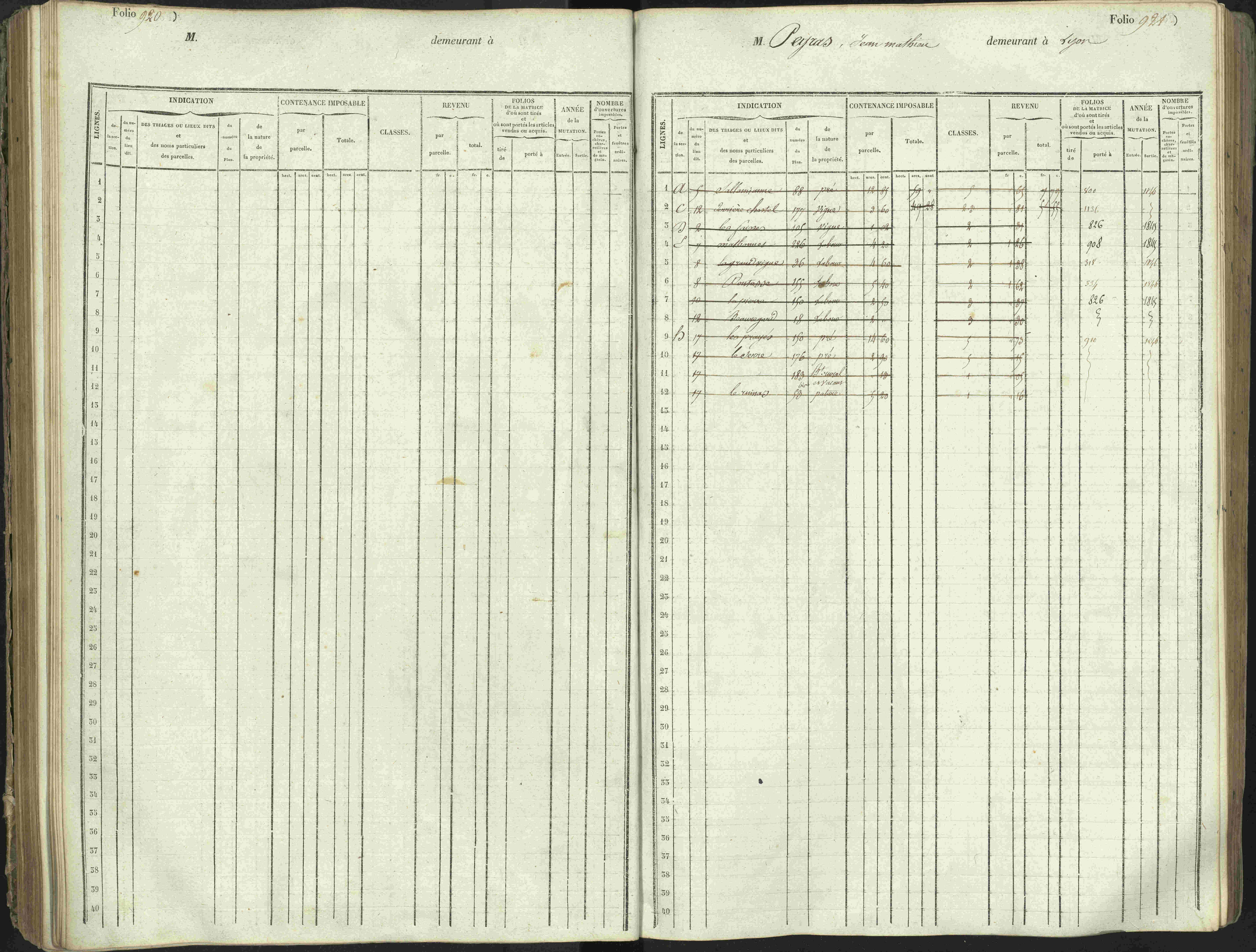 L'Argentière-la-Bessée - 3 P 146/1 - 3 P 146/1 - Matrice, folios 701-1420. 