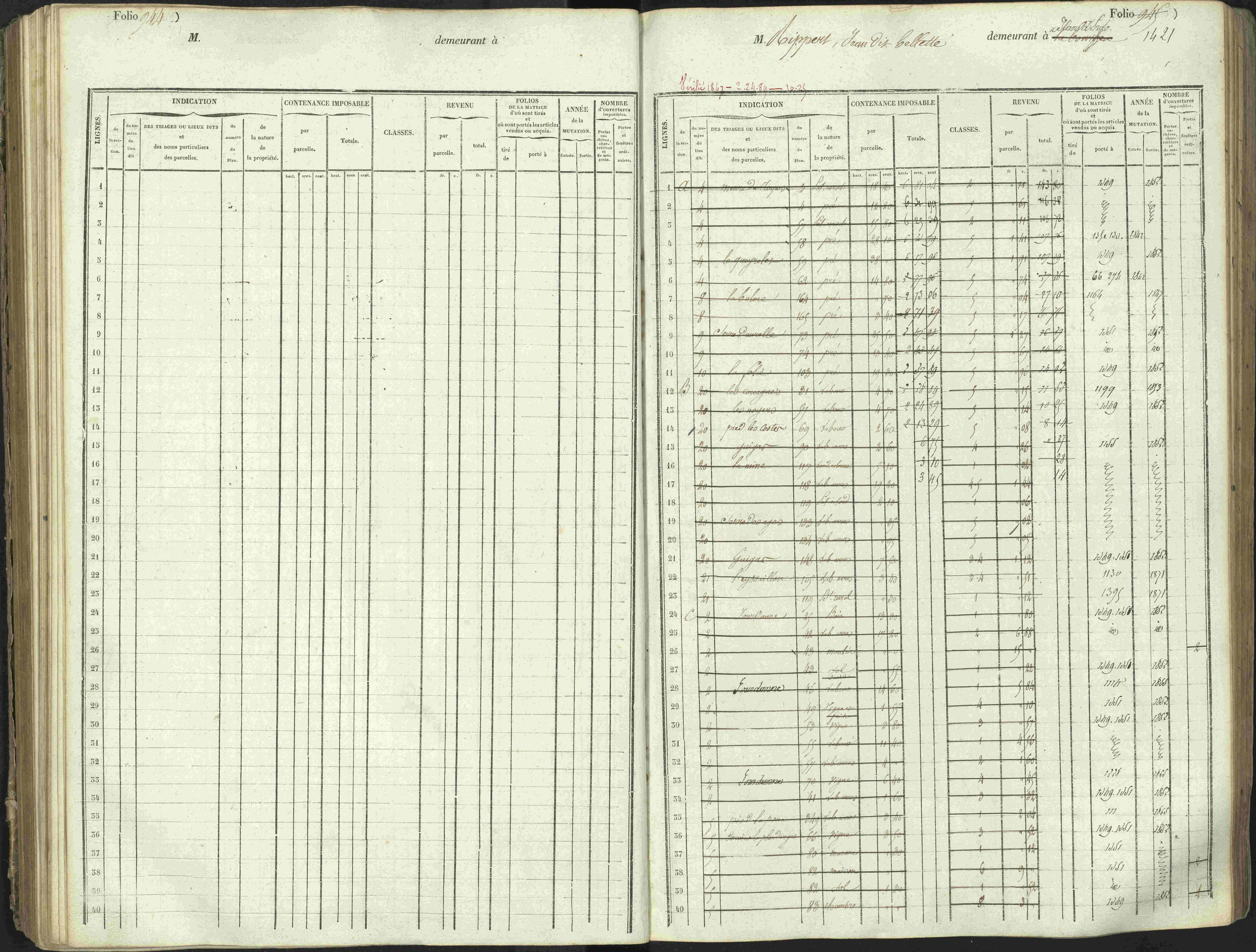 L'Argentière-la-Bessée - 3 P 146/1 - 3 P 146/1 - Matrice, folios 701-1420. 