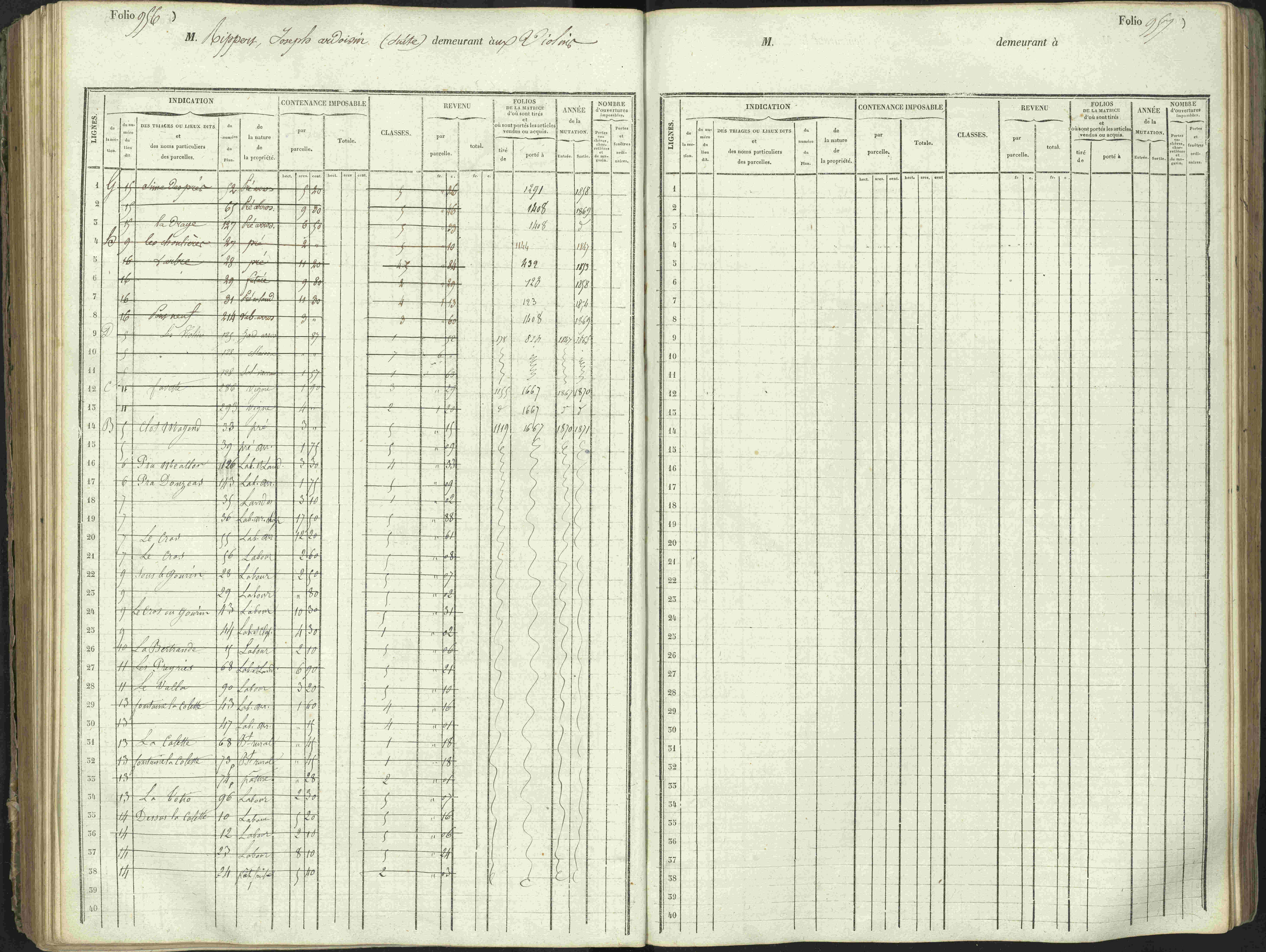 L'Argentière-la-Bessée - 3 P 146/1 - 3 P 146/1 - Matrice, folios 701-1420. 