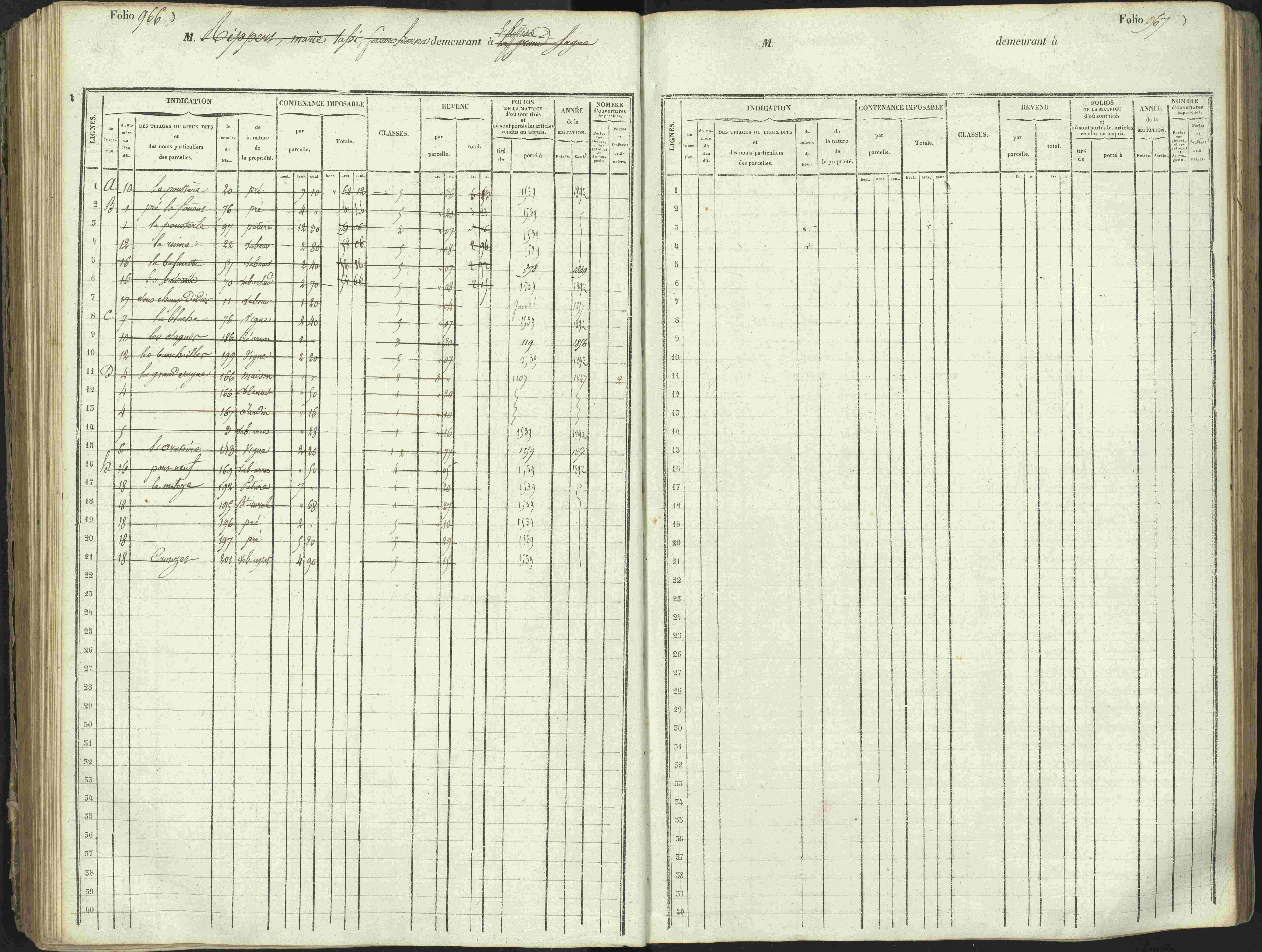 L'Argentière-la-Bessée - 3 P 146/1 - 3 P 146/1 - Matrice, folios 701-1420. 