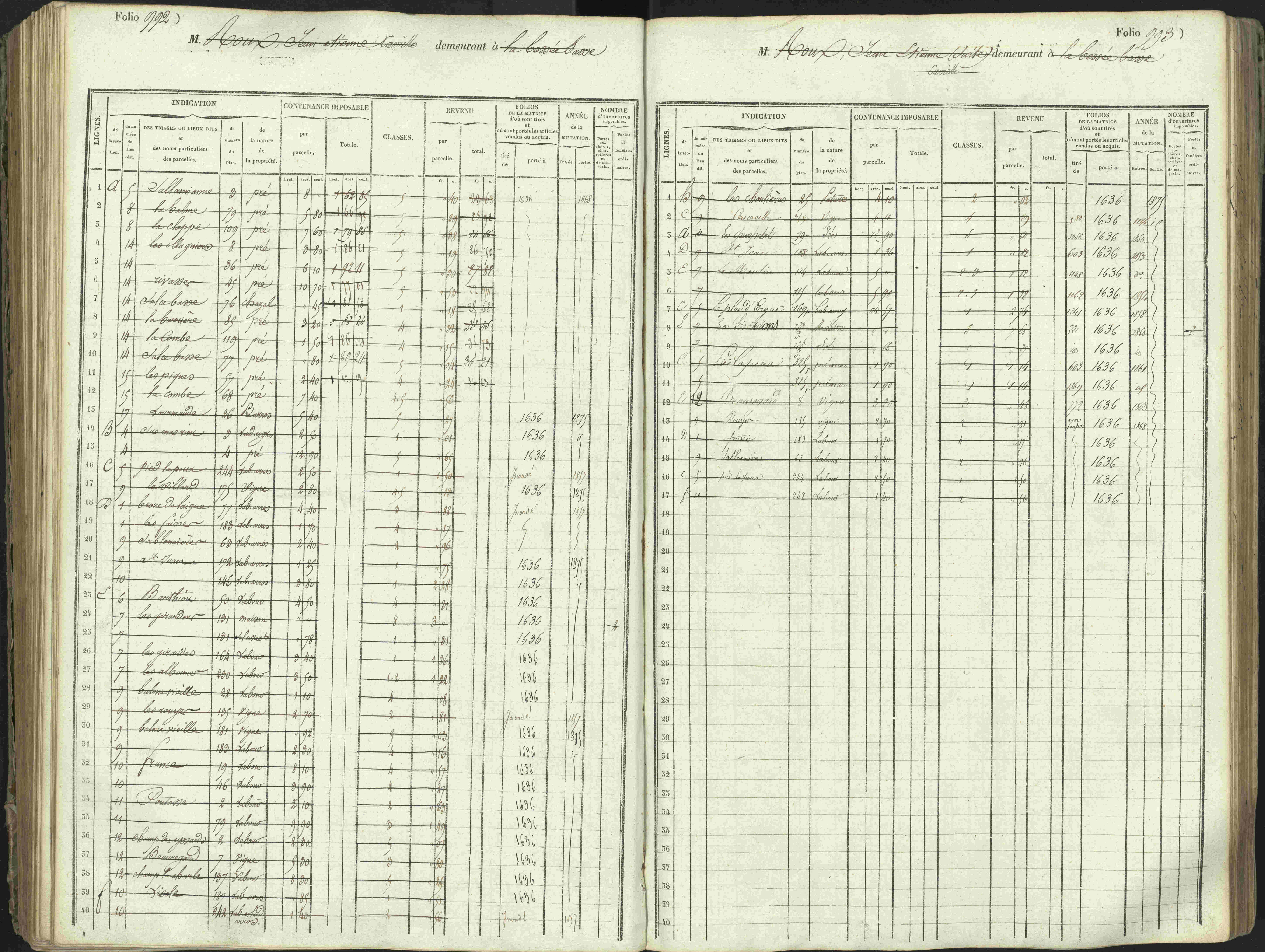 L'Argentière-la-Bessée - 3 P 146/1 - 3 P 146/1 - Matrice, folios 701-1420. 