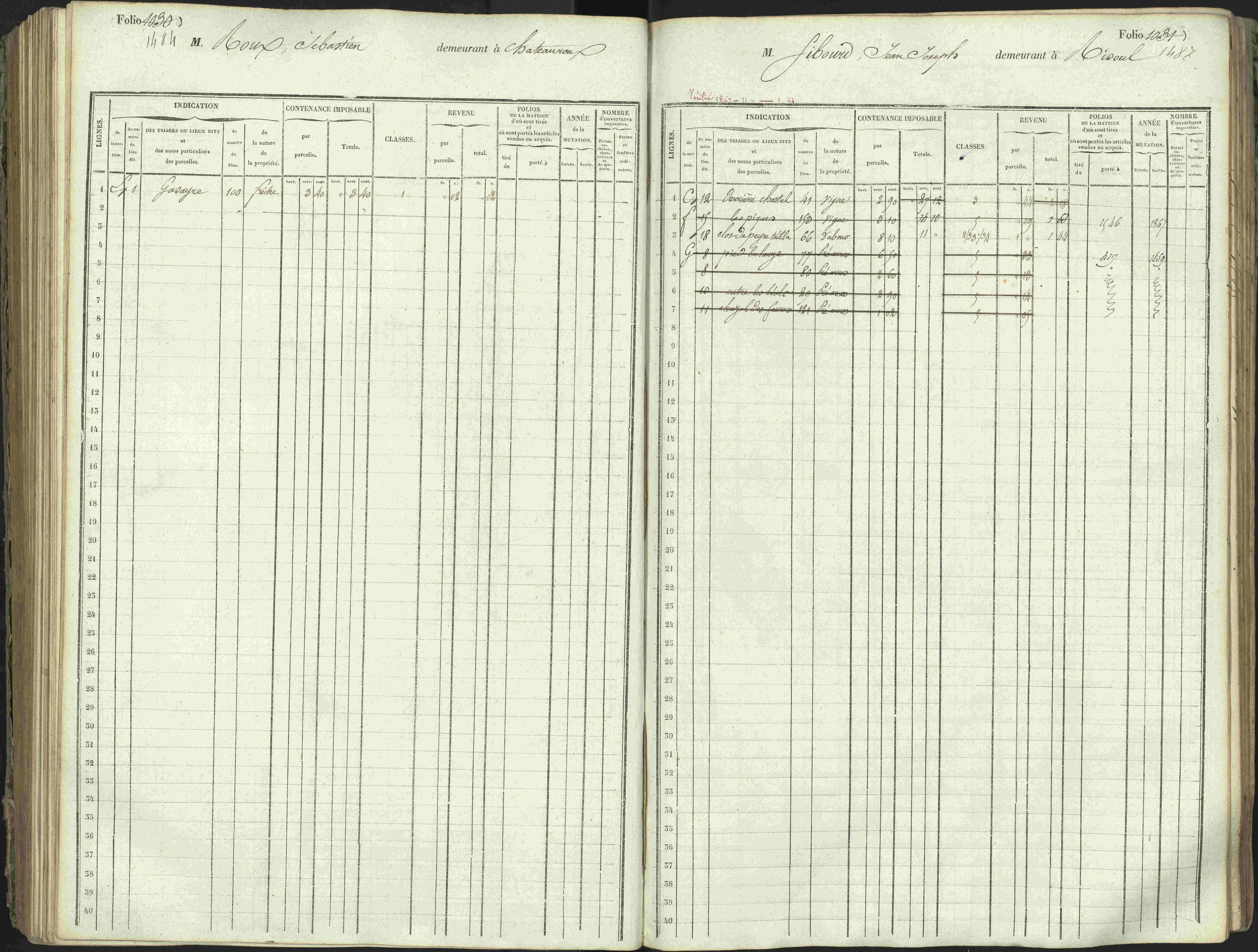 L'Argentière-la-Bessée - 3 P 146/1 - 3 P 146/1 - Matrice, folios 701-1420. 