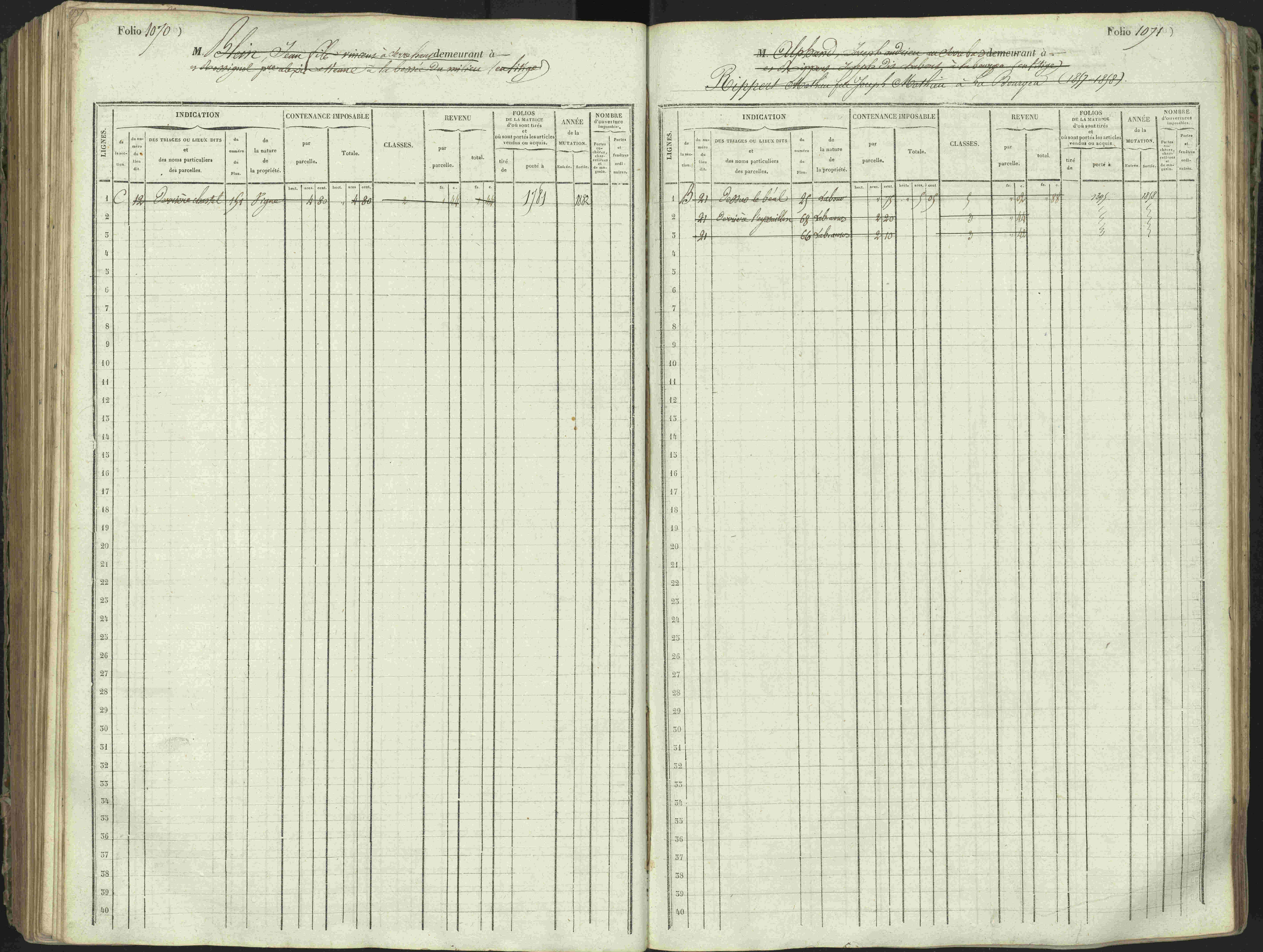 L'Argentière-la-Bessée - 3 P 146/1 - 3 P 146/1 - Matrice, folios 701-1420. 