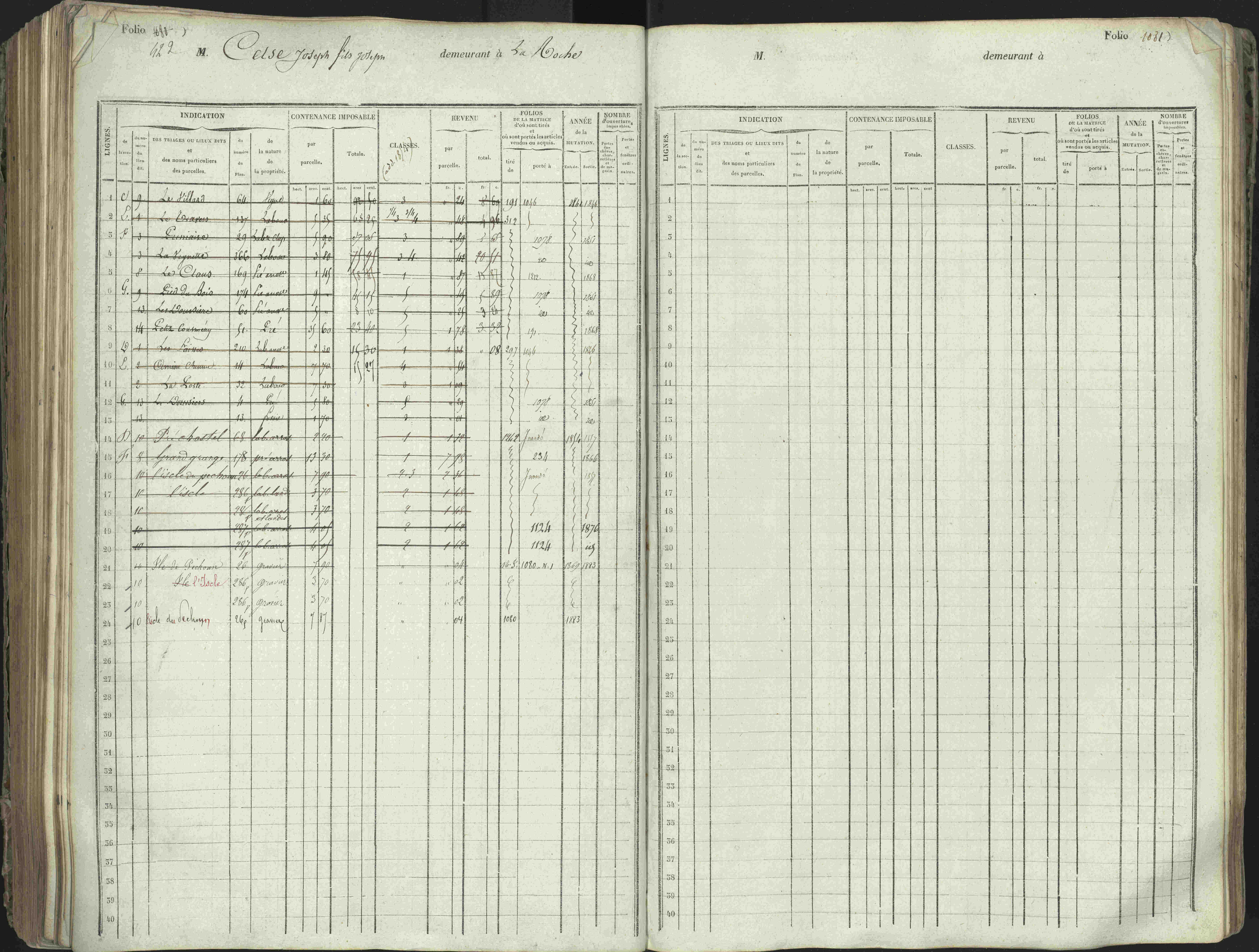 L'Argentière-la-Bessée - 3 P 146/1 - 3 P 146/1 - Matrice, folios 701-1420. 