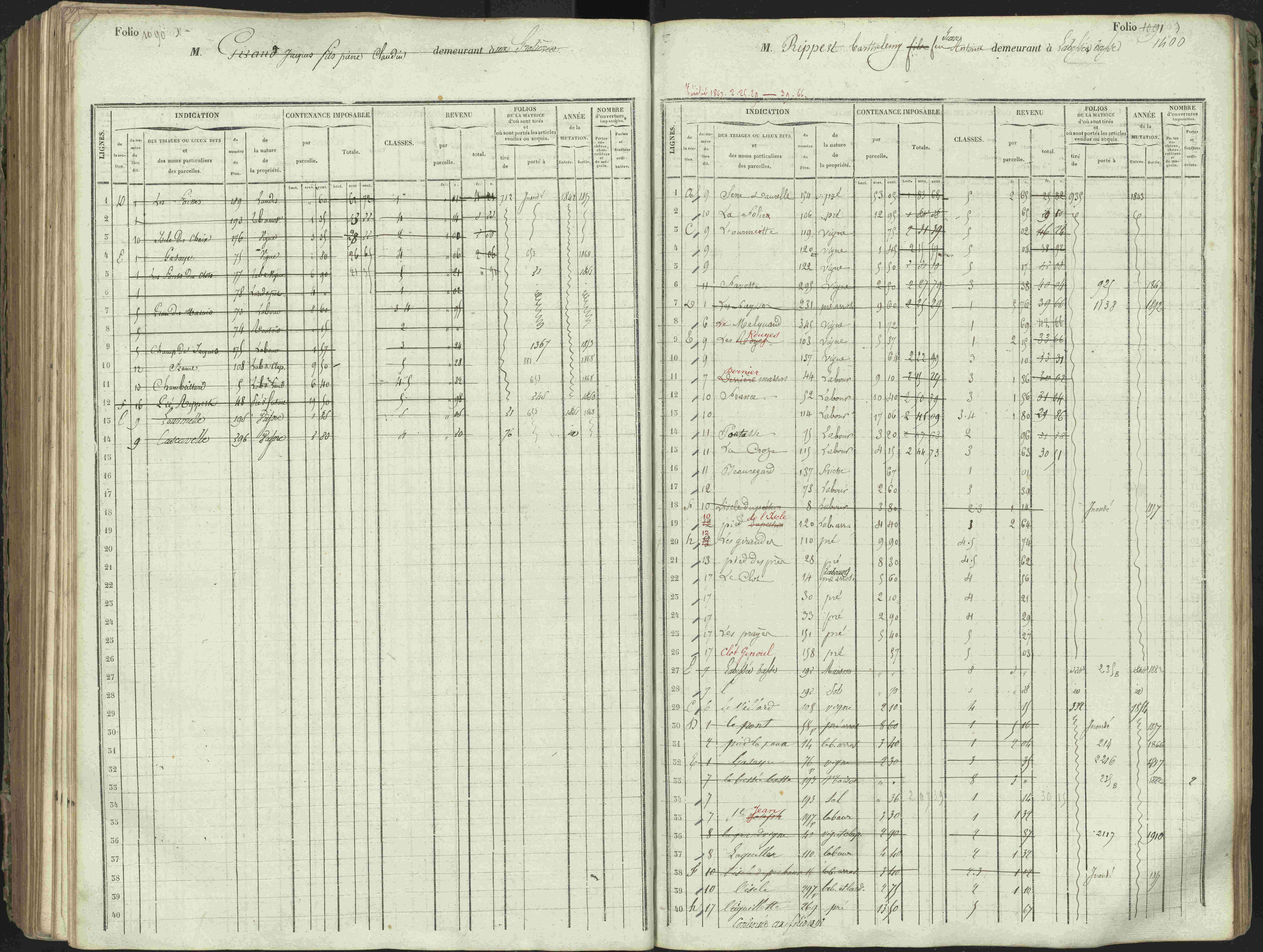 L'Argentière-la-Bessée - 3 P 146/1 - 3 P 146/1 - Matrice, folios 701-1420. 