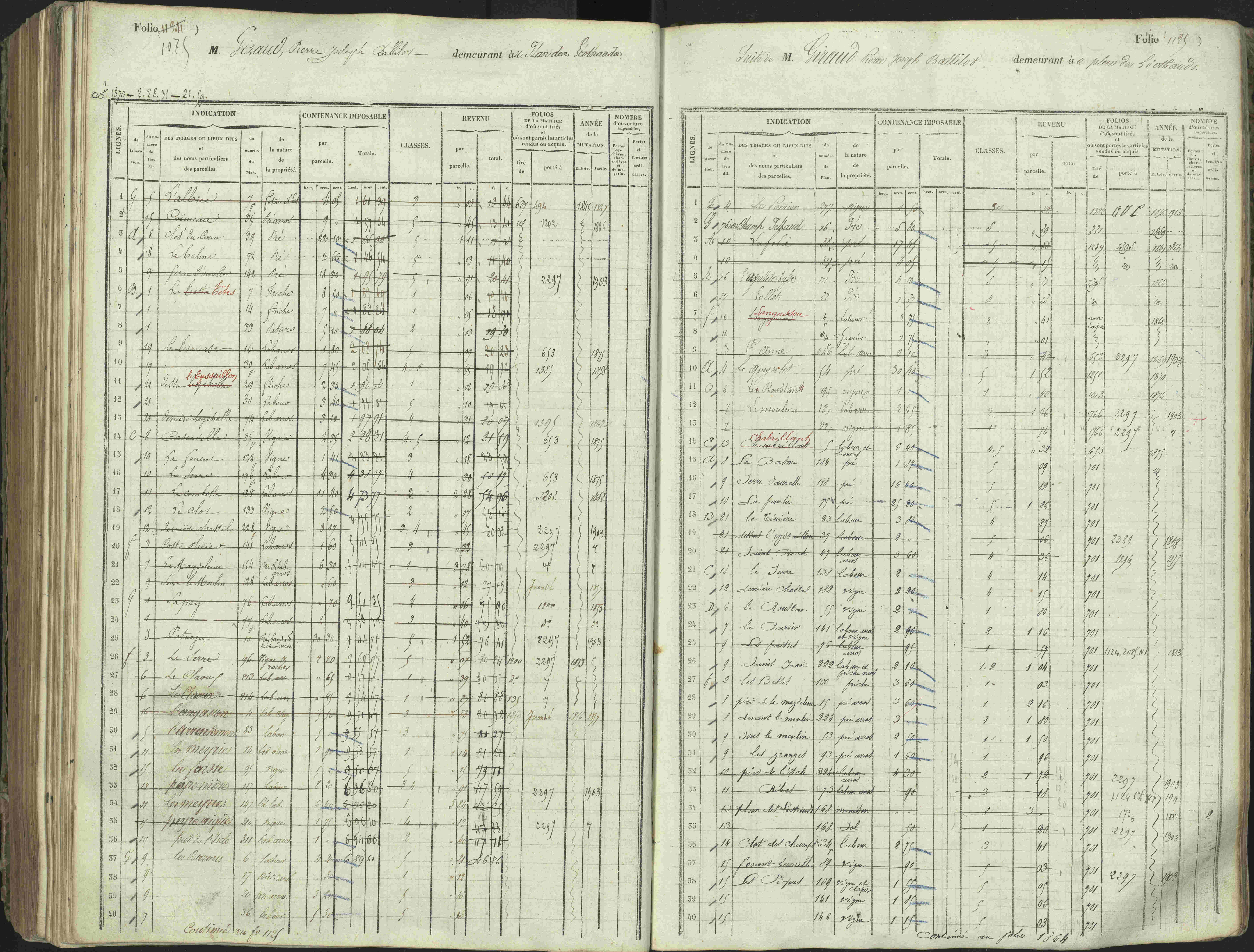 L'Argentière-la-Bessée - 3 P 146/1 - 3 P 146/1 - Matrice, folios 701-1420. 