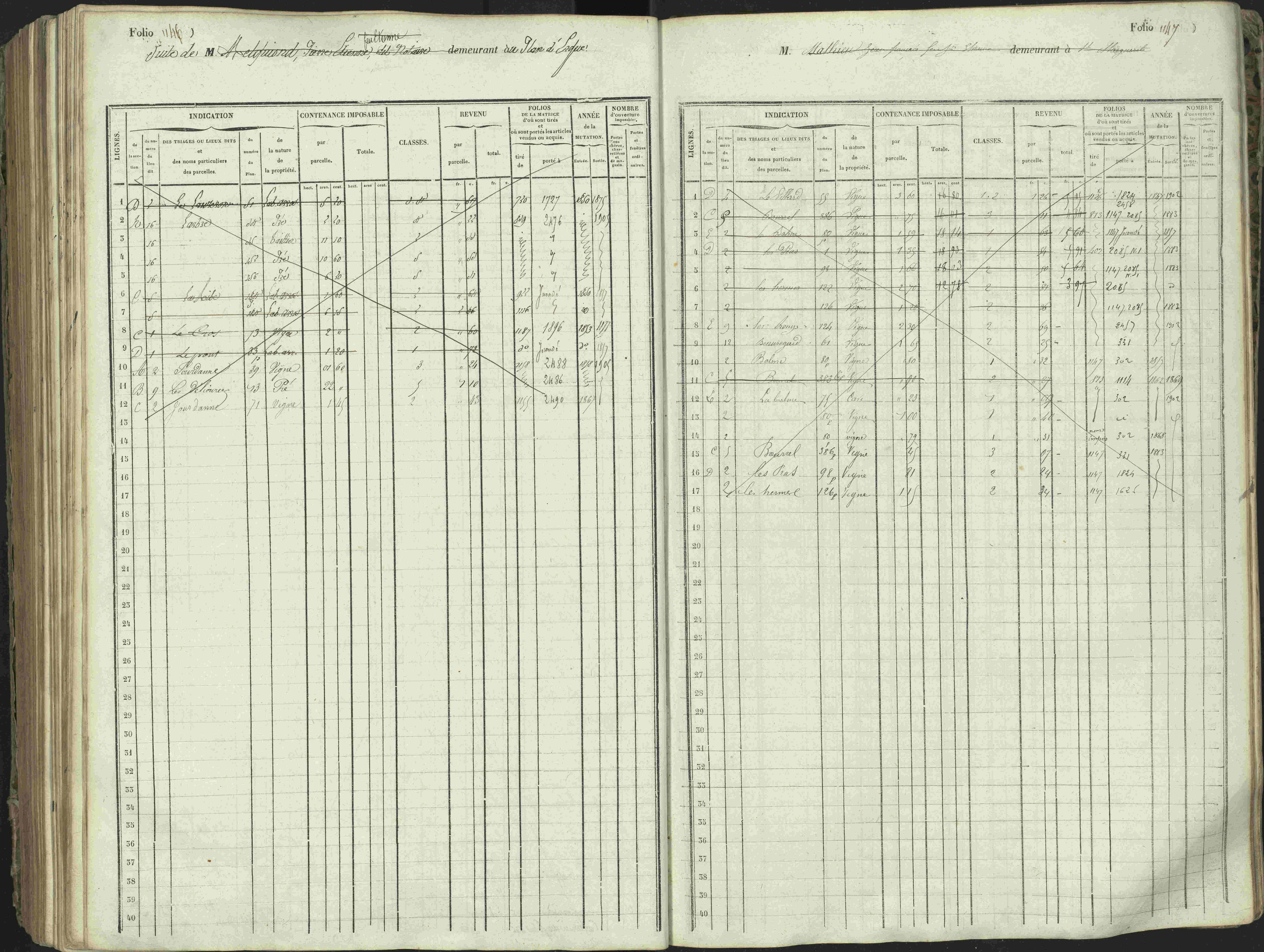 L'Argentière-la-Bessée - 3 P 146/1 - 3 P 146/1 - Matrice, folios 701-1420. 