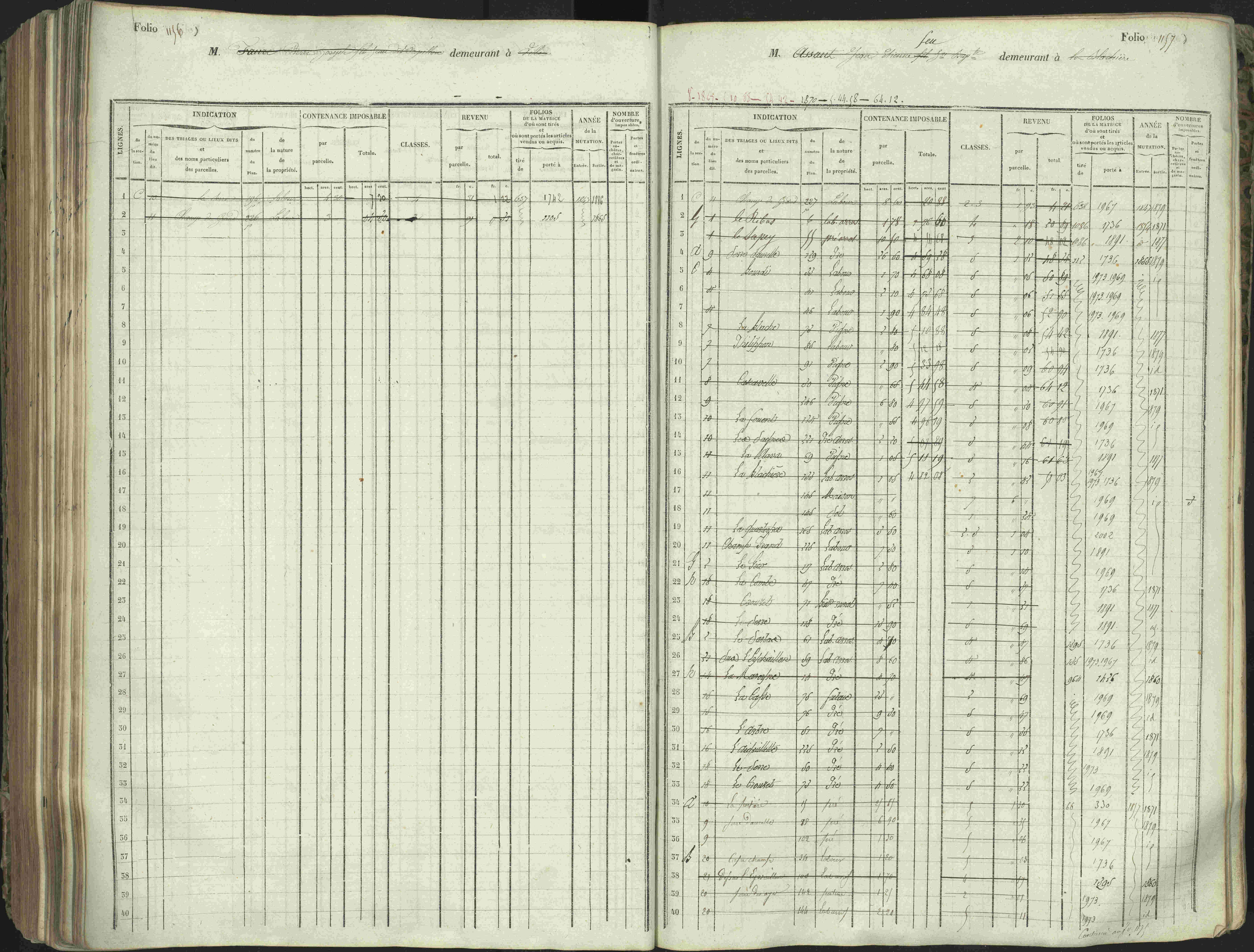 L'Argentière-la-Bessée - 3 P 146/1 - 3 P 146/1 - Matrice, folios 701-1420. 